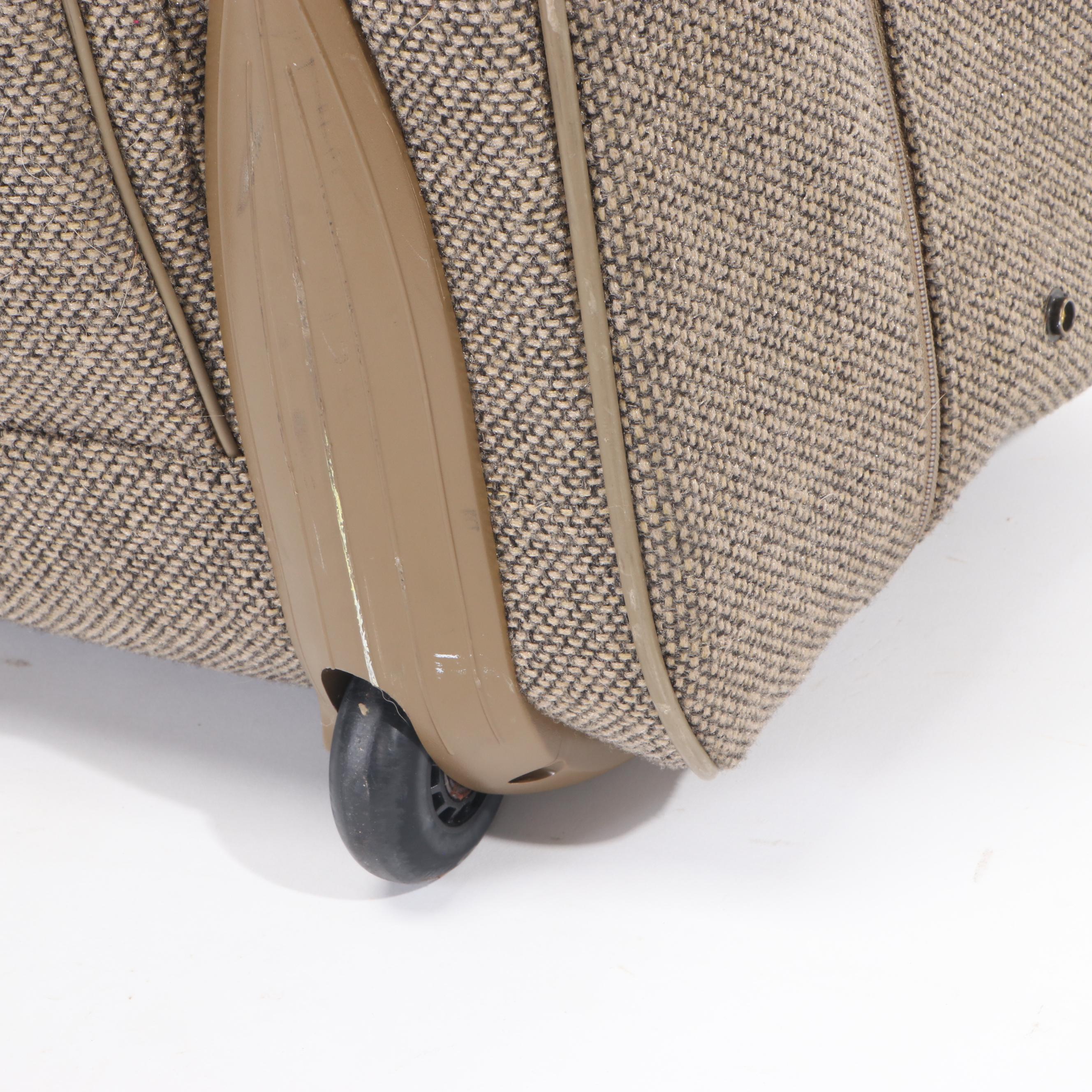 Hartmann Tweed and Leather Five-Piece Travel Luggage Set