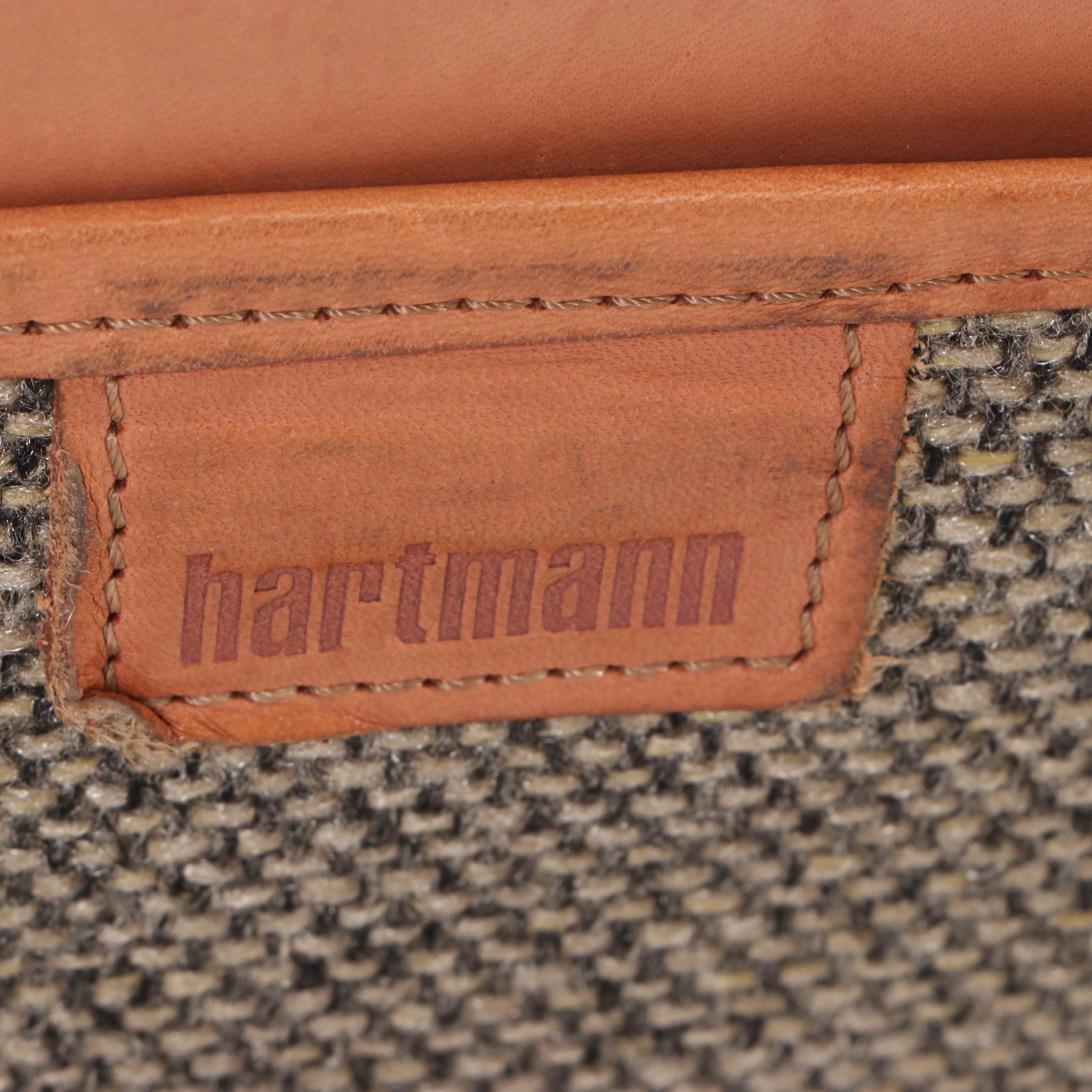 Hartmann Tweed and Leather Five-Piece Travel Luggage Set