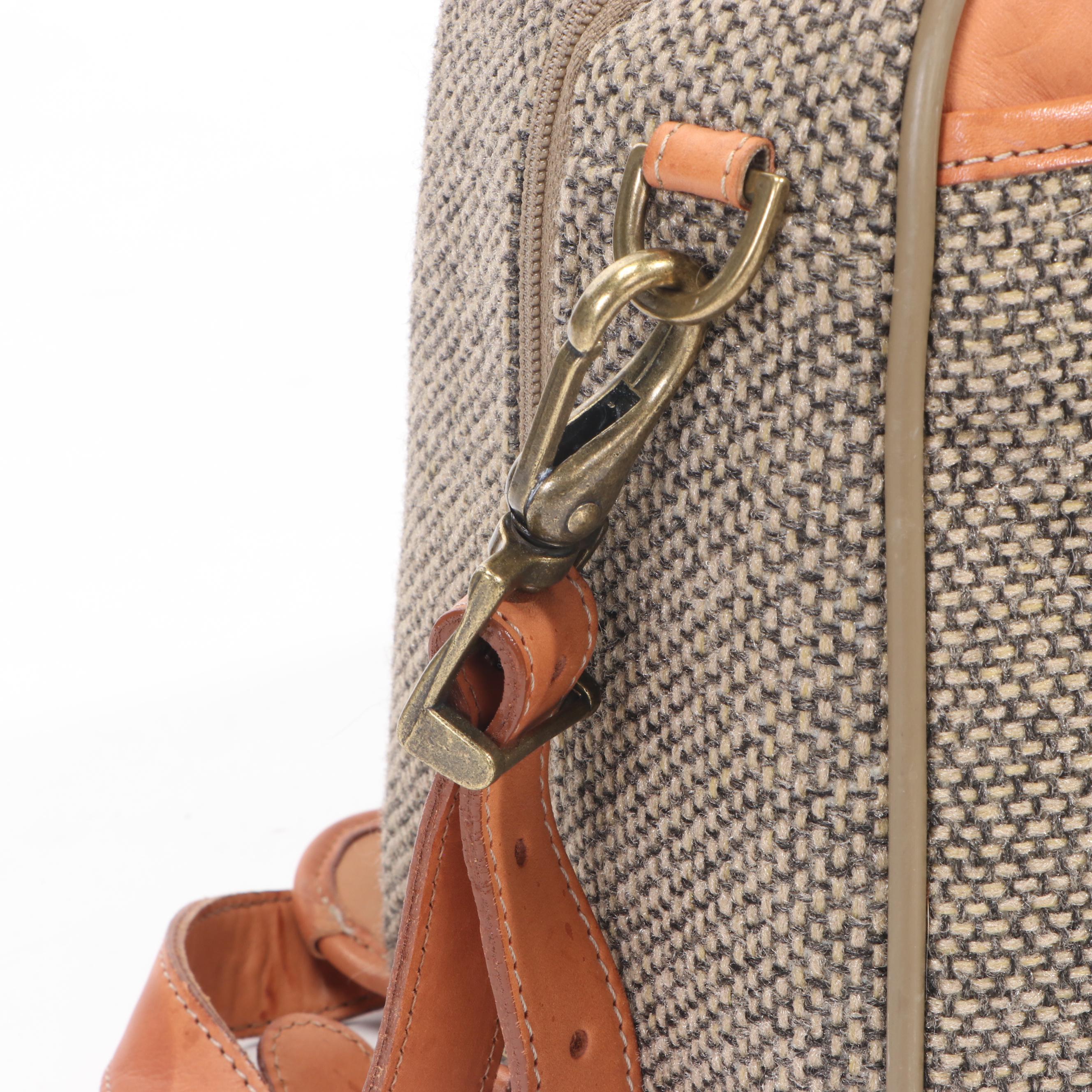 Hartmann Tweed and Leather Five-Piece Travel Luggage Set