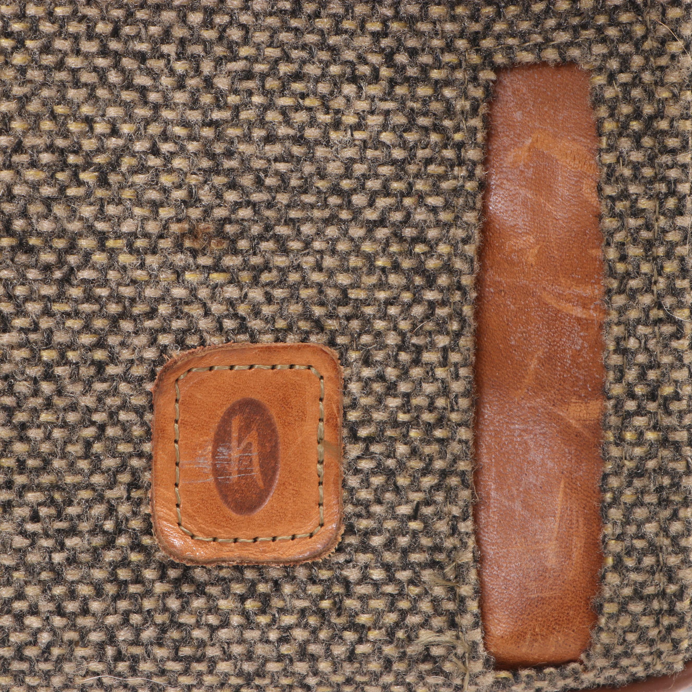 Hartmann Tweed and Leather Five-Piece Travel Luggage Set