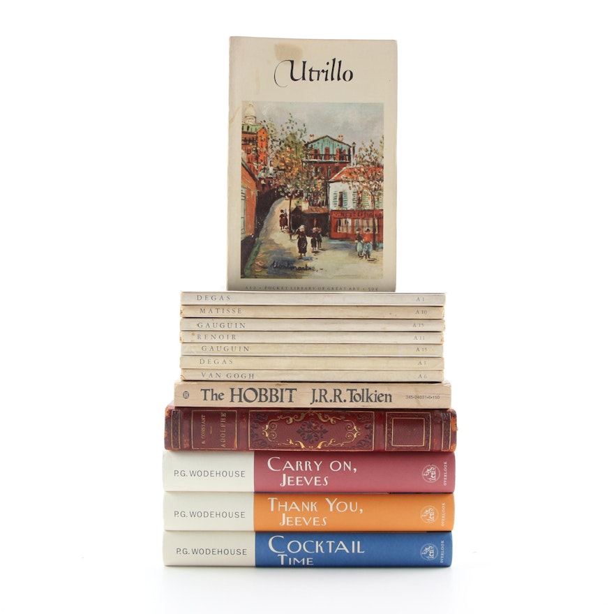 "The Pocket Library of Great Art" with Fiction Books by Wodehouse and Tolkien