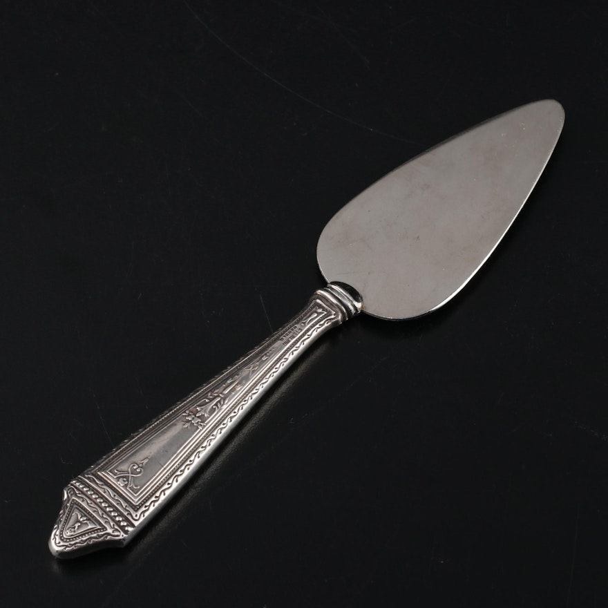 Sterling Silver Handled Cheese Serving Knife, Early to Mid 20th Century
