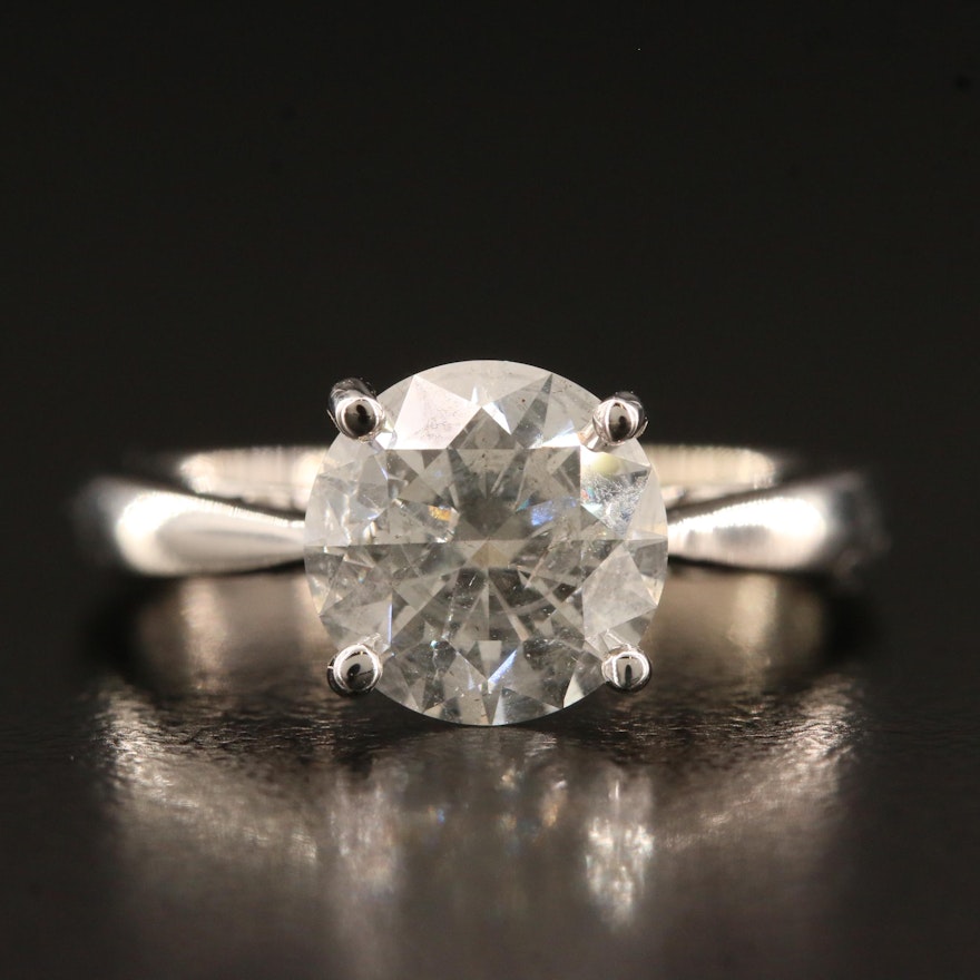 18K 2.12 CTW Diamond Ring with Peak A Boo Diamonds