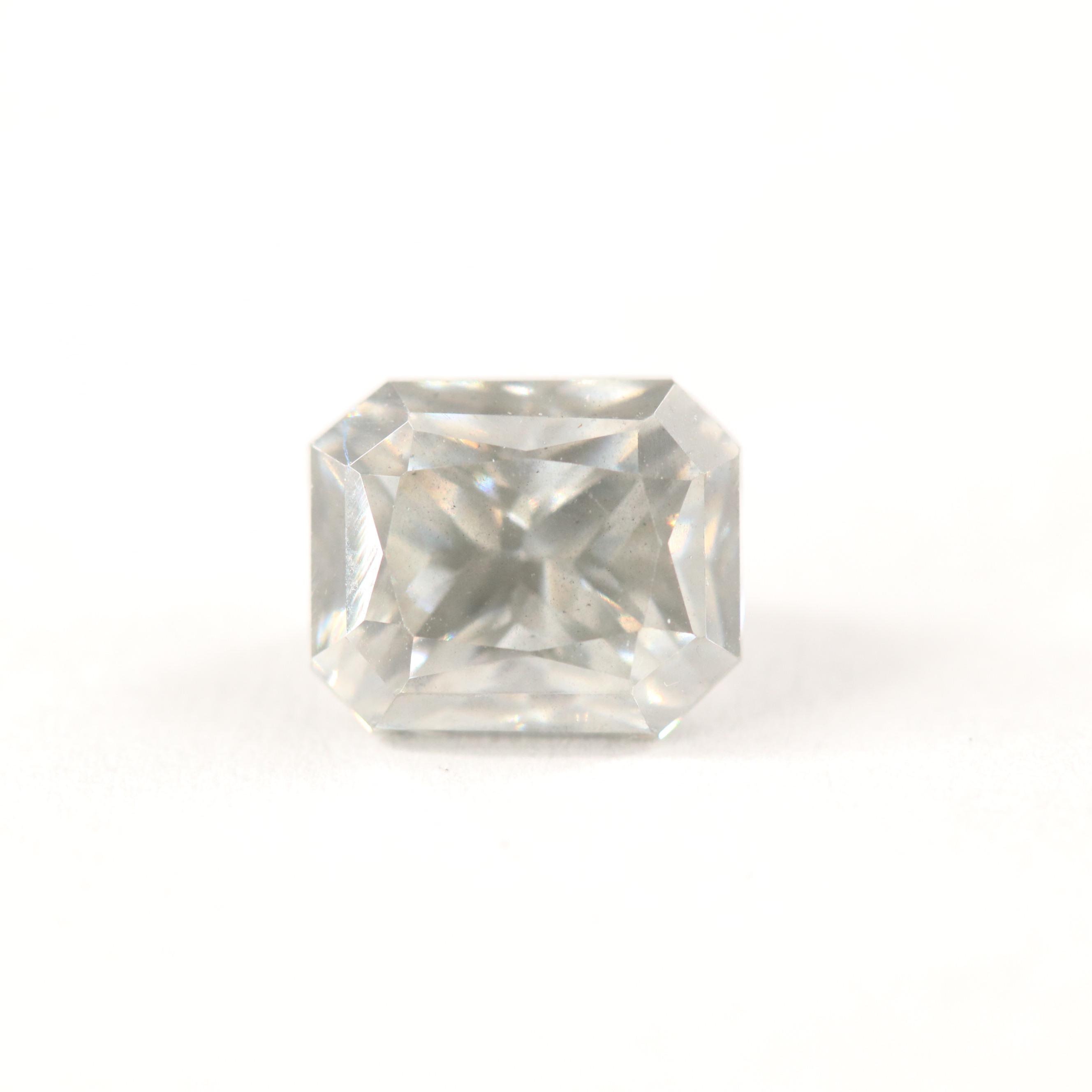 Loose Laboratory Grown Cut Corner Rectangular Faceted Moissanite