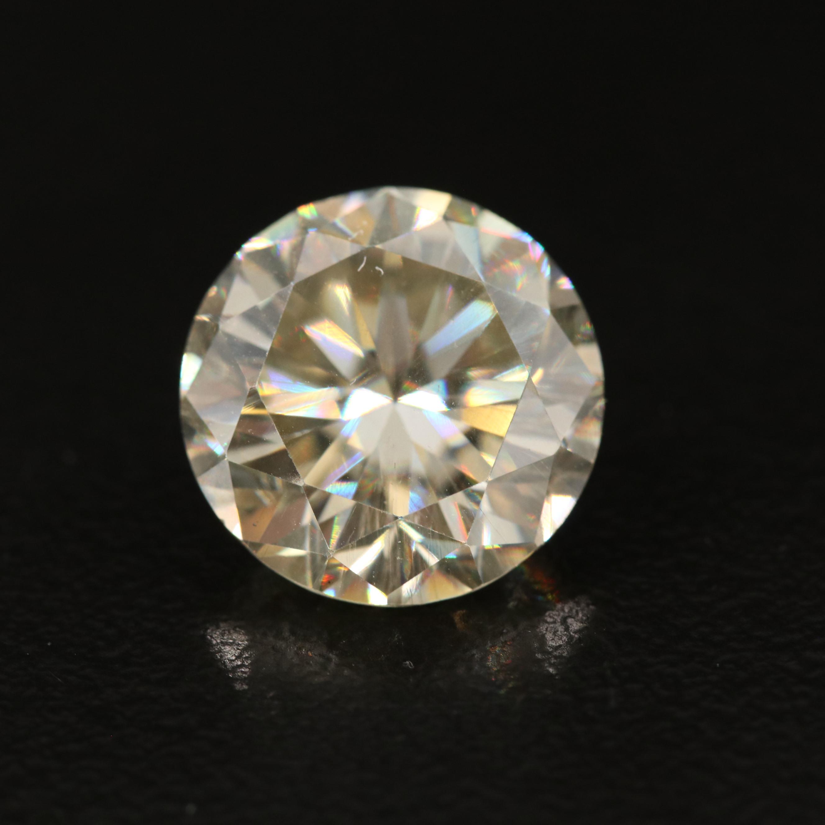 Loose Round Faceted Laboratory Grown Moissanite