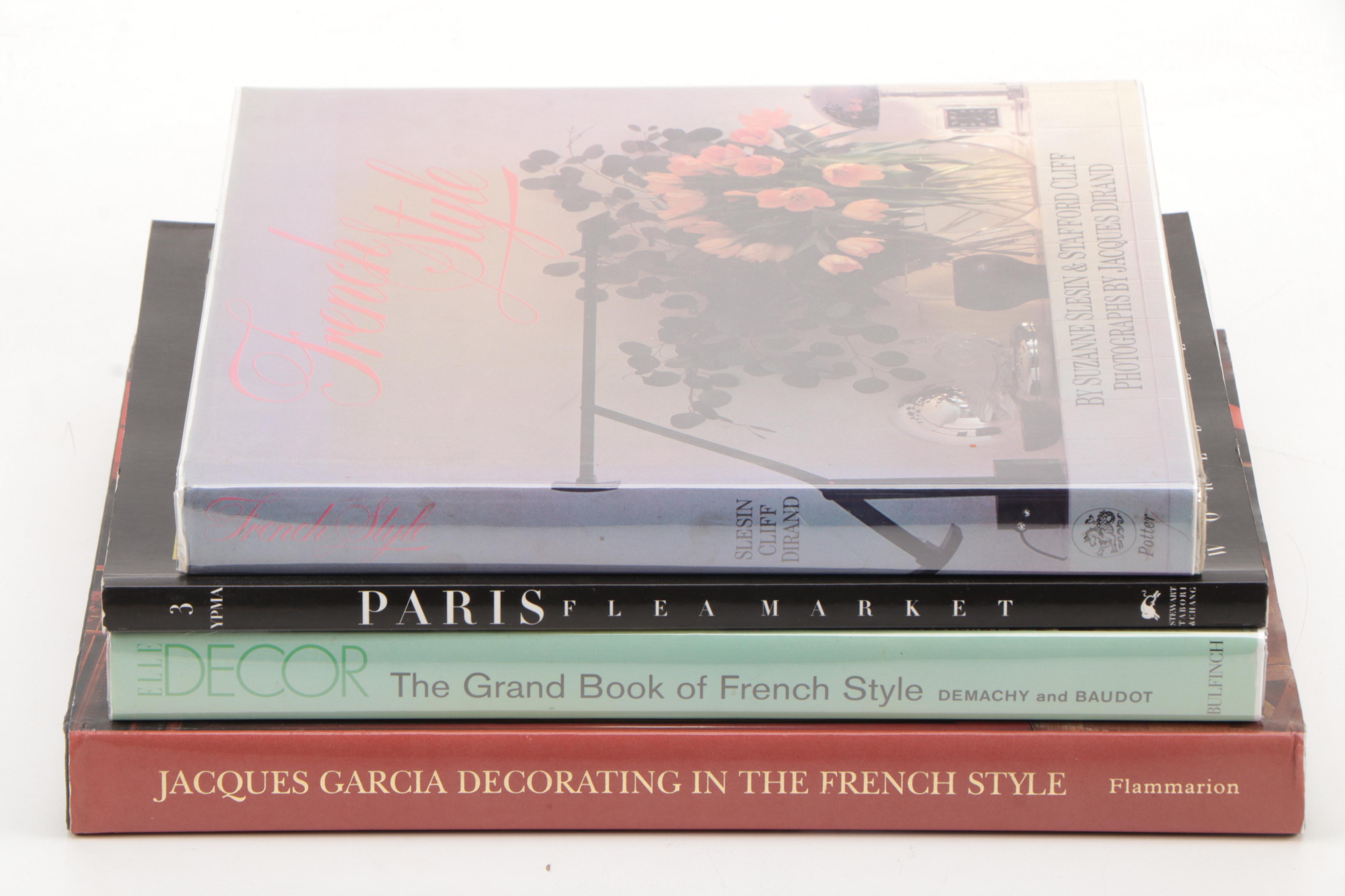 French Design Books Including First Edition "French Style" by Slesin and Cliff