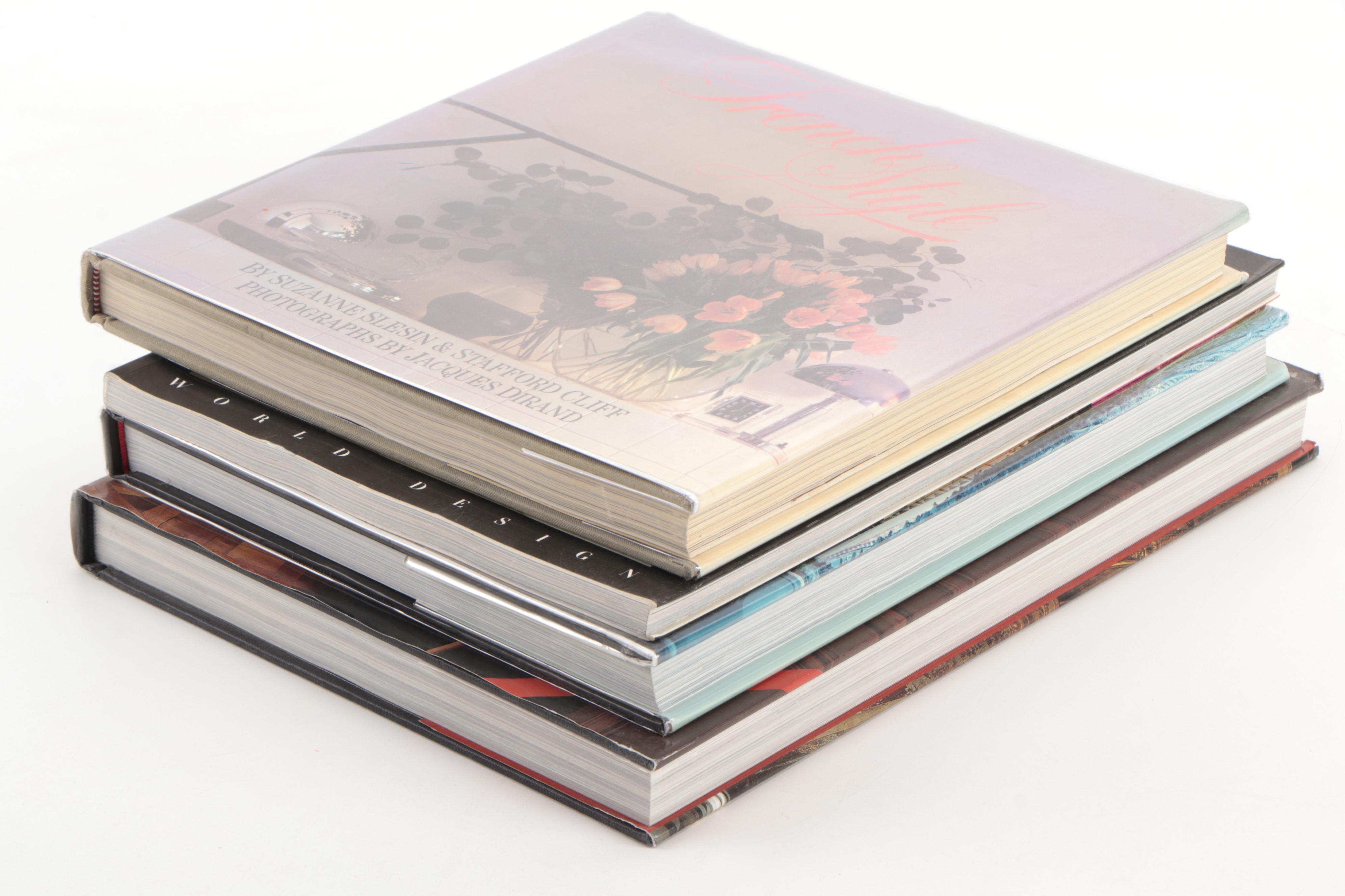 French Design Books Including First Edition "French Style" by Slesin and Cliff