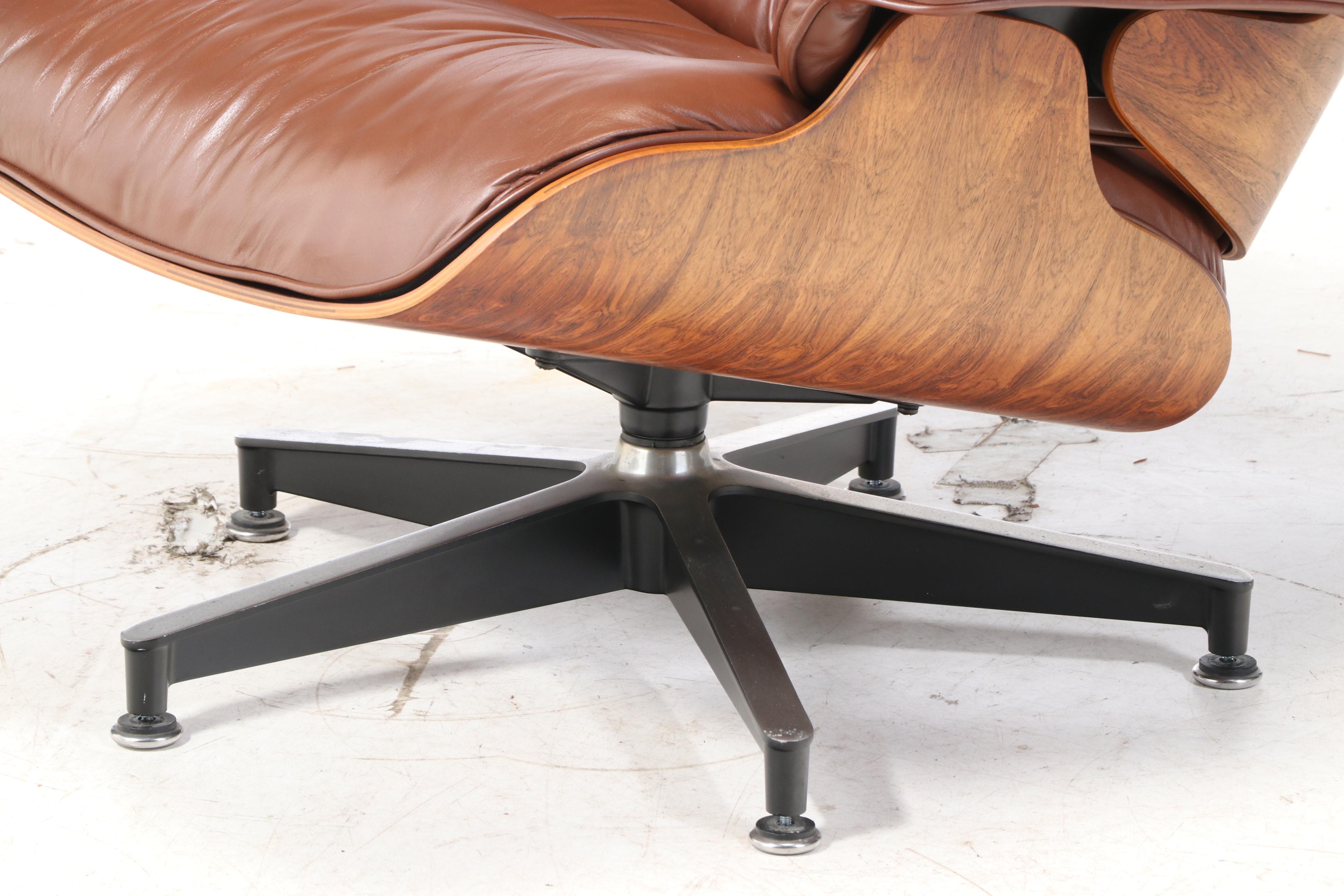 Charles and Ray Eames for Herman Miller Rosewood Lounge Chair and Ottoman, 1970s