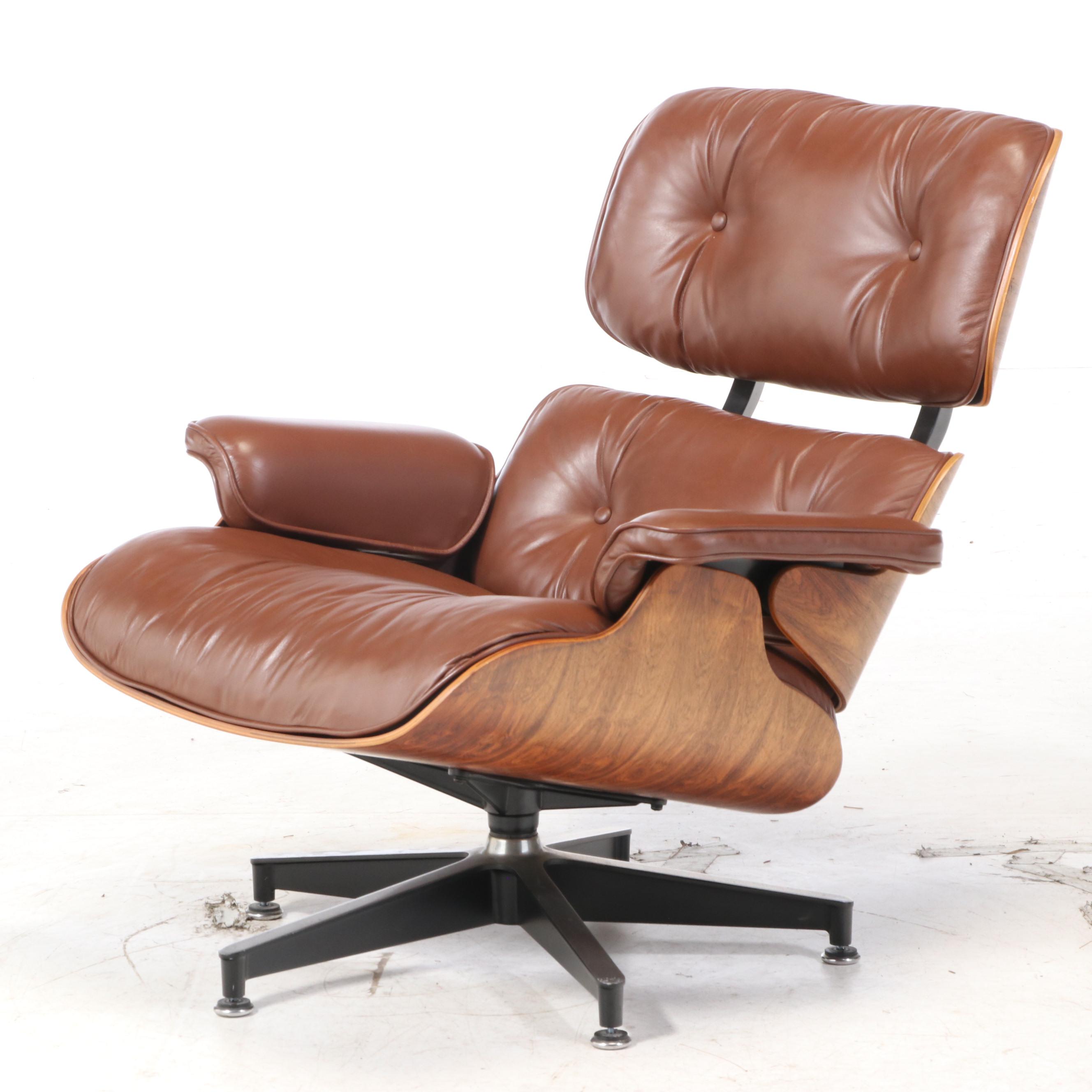 Charles and Ray Eames for Herman Miller Rosewood Lounge Chair and Ottoman, 1970s