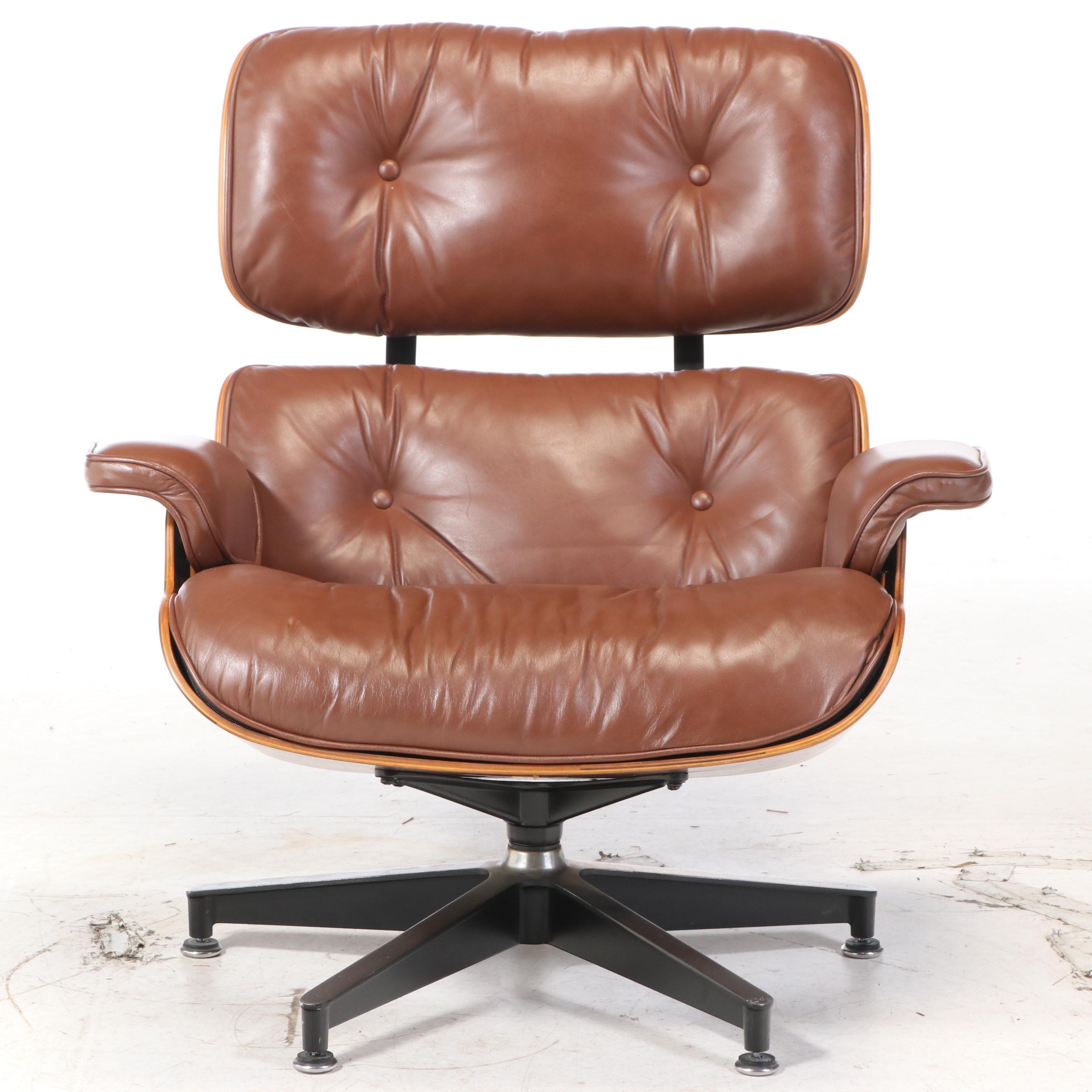 Charles and Ray Eames for Herman Miller Rosewood Lounge Chair and Ottoman, 1970s