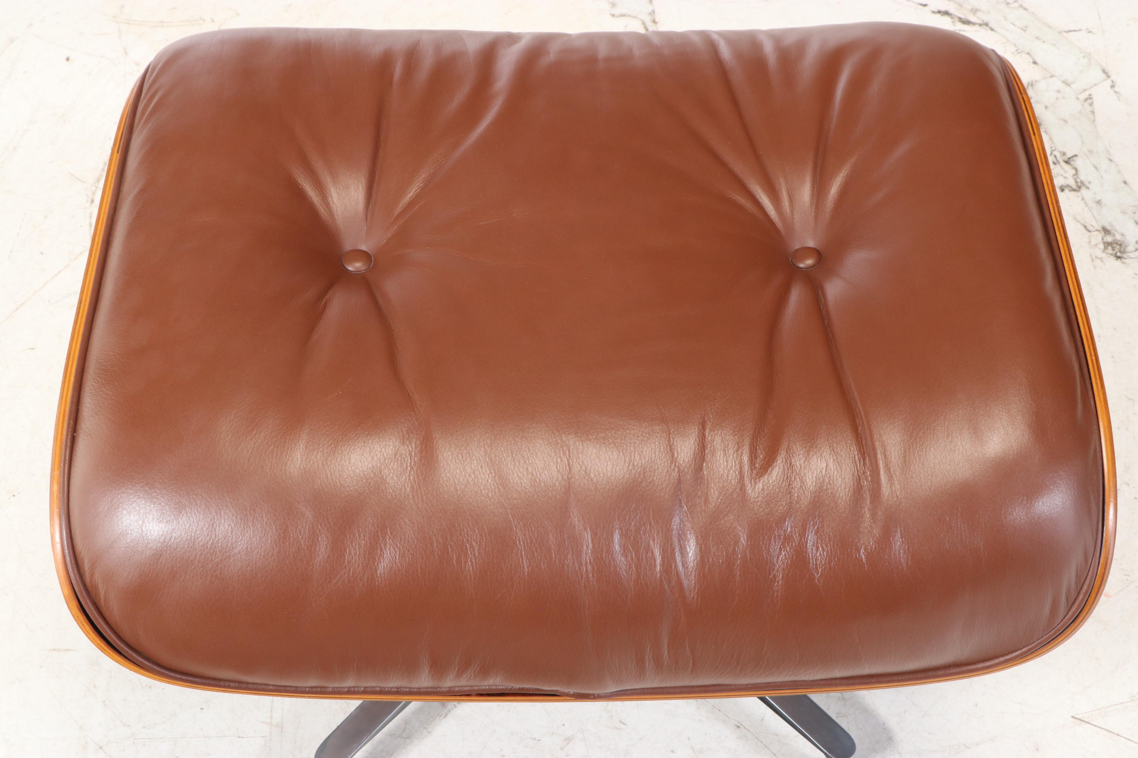 Charles and Ray Eames for Herman Miller Rosewood Lounge Chair and Ottoman, 1970s