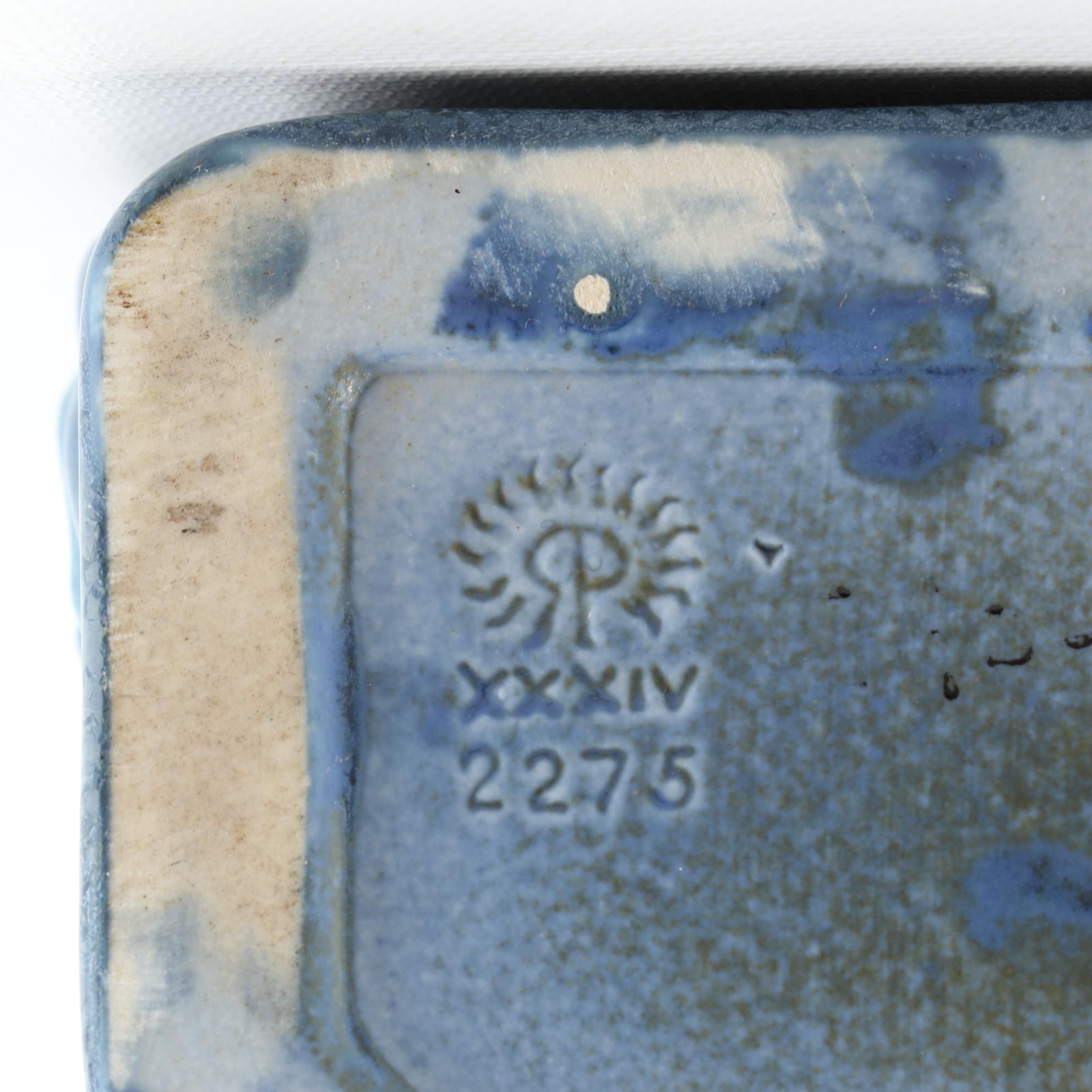 Rookwood Pottery Rook Matte Blue Bookend Designed by William McDonald, 1934