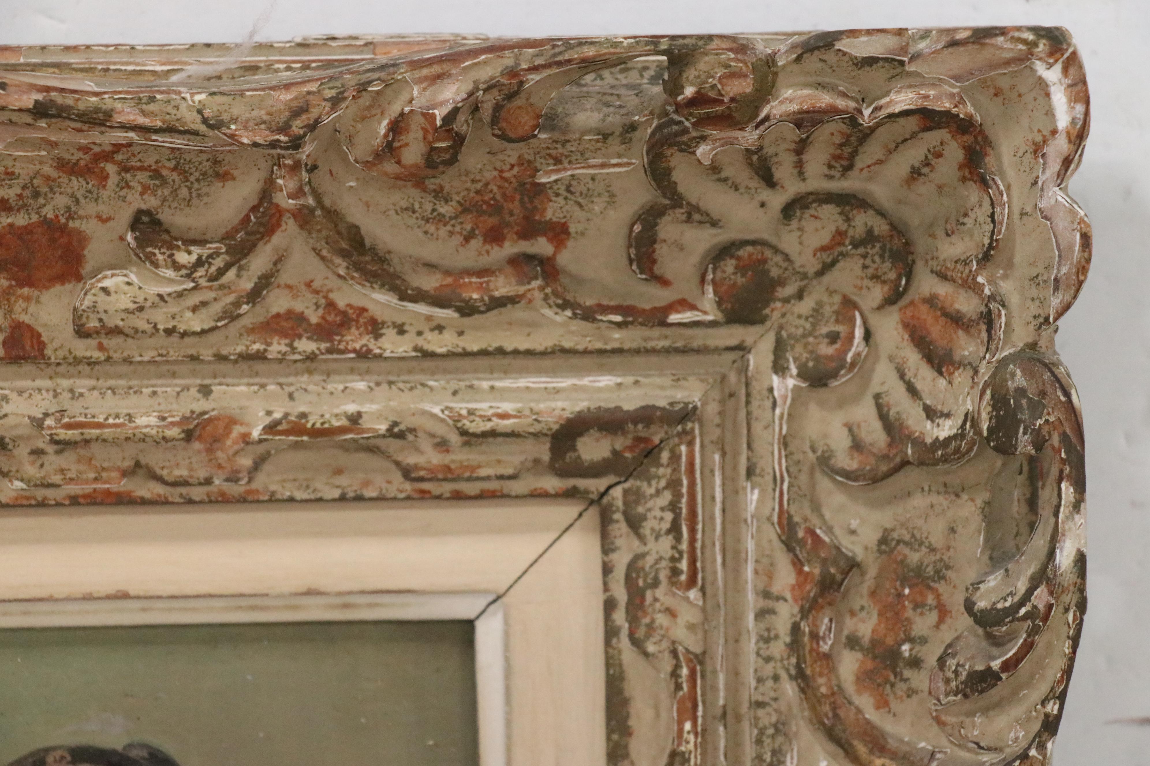 Gustave Alaux Tavern Scene with Dancing Figures Oil Painting, Mid 20th Century