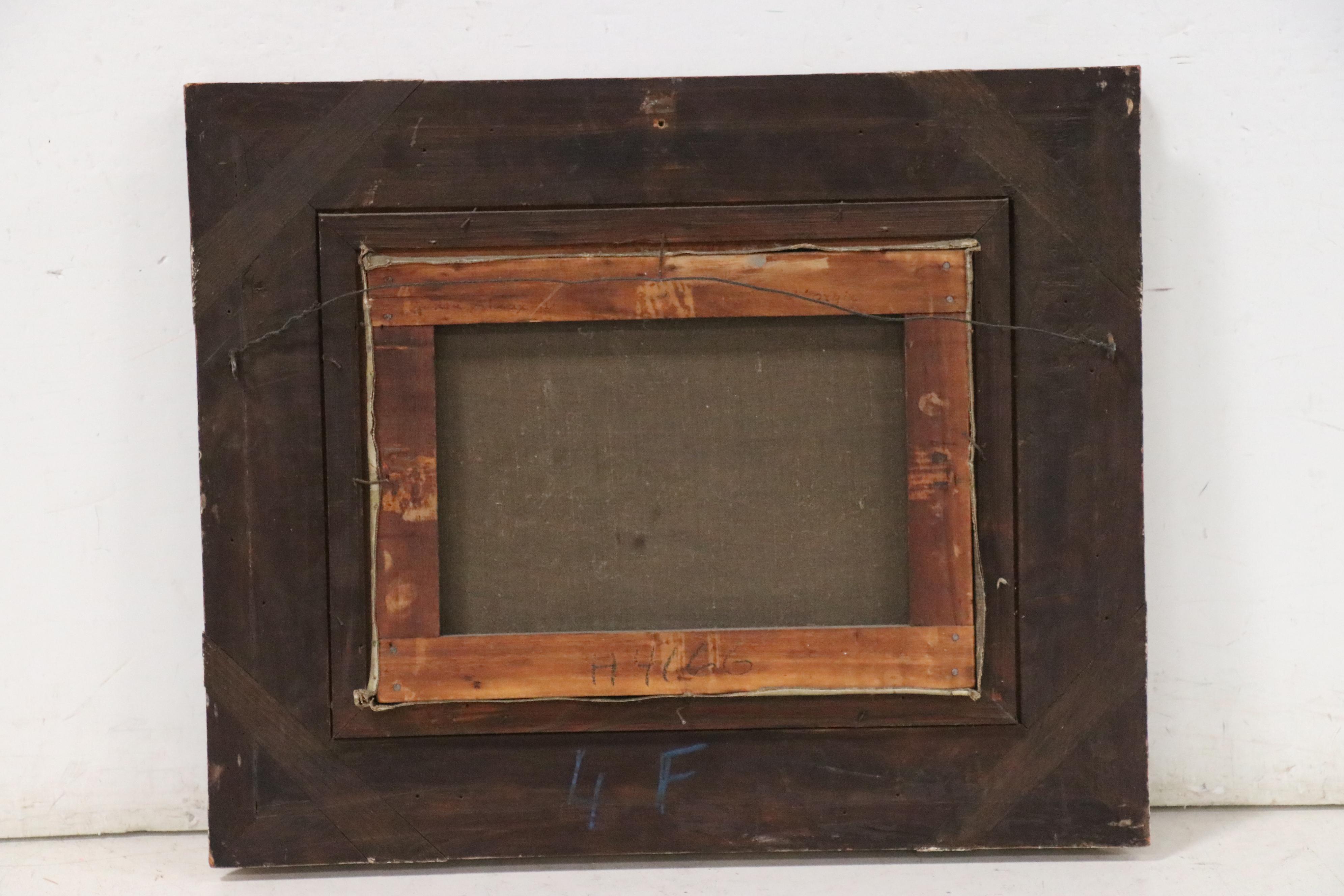 Gustave Alaux Tavern Scene with Dancing Figures Oil Painting, Mid 20th Century