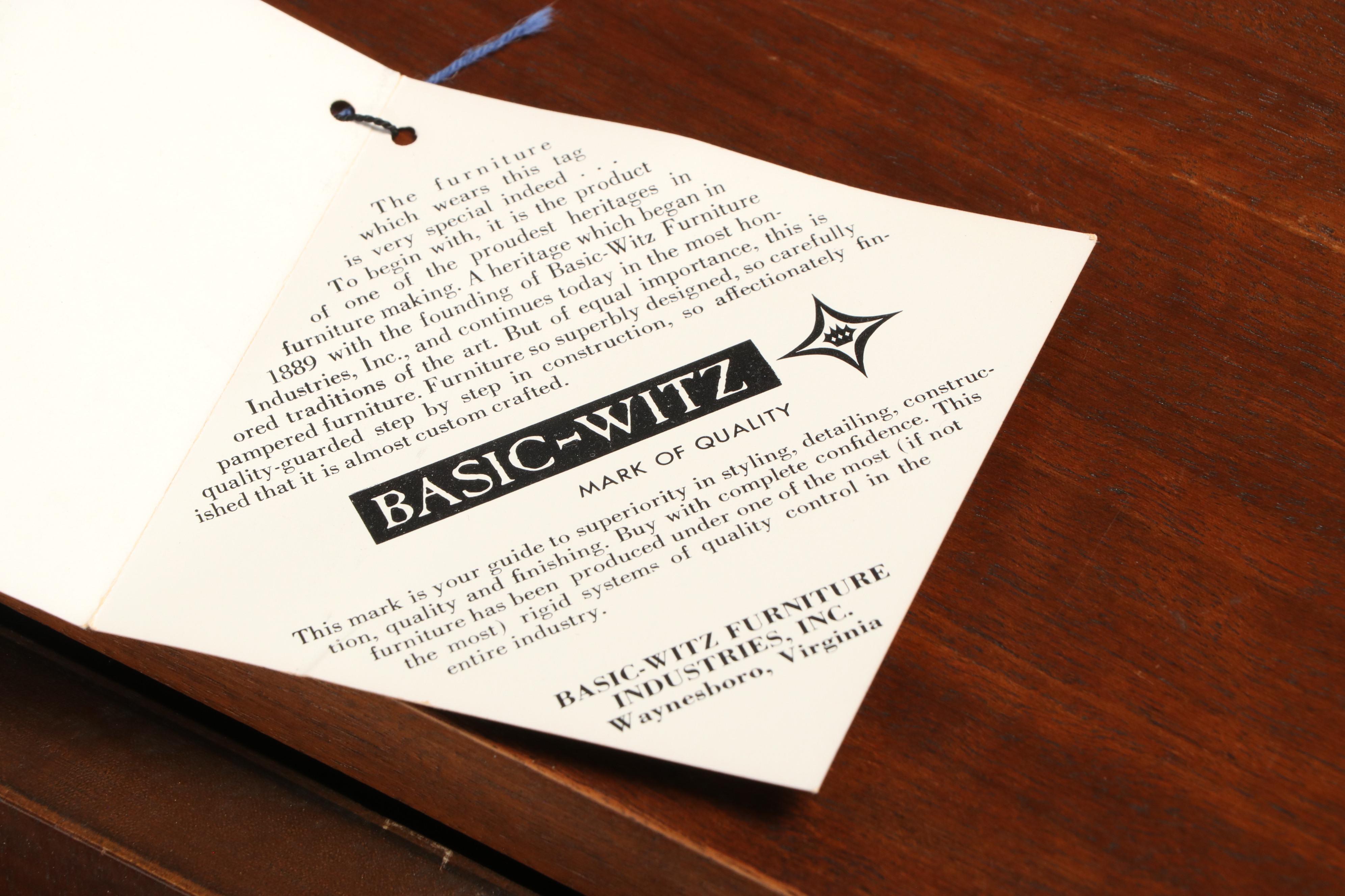 Basic-Witz Mid Century Modern Walnut Chest of Drawers