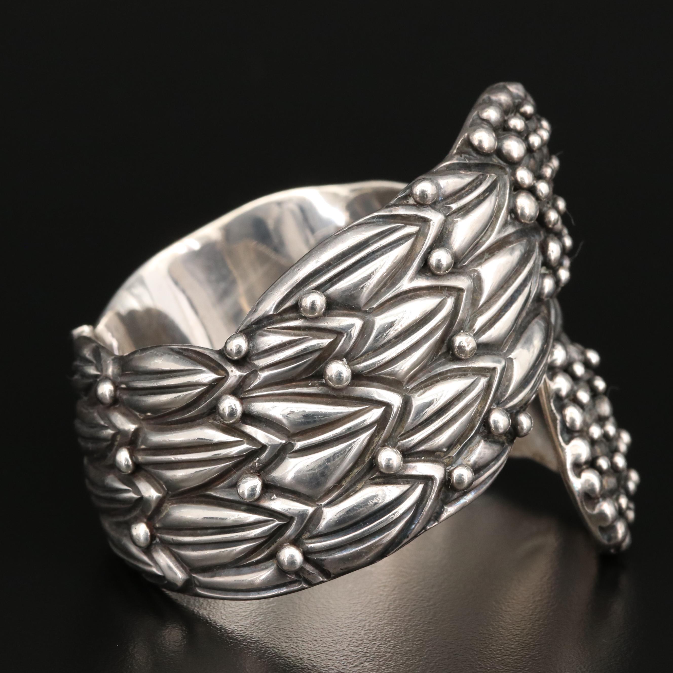 1950s Margot de Taxco "Cornflower" Clamper and Necklace