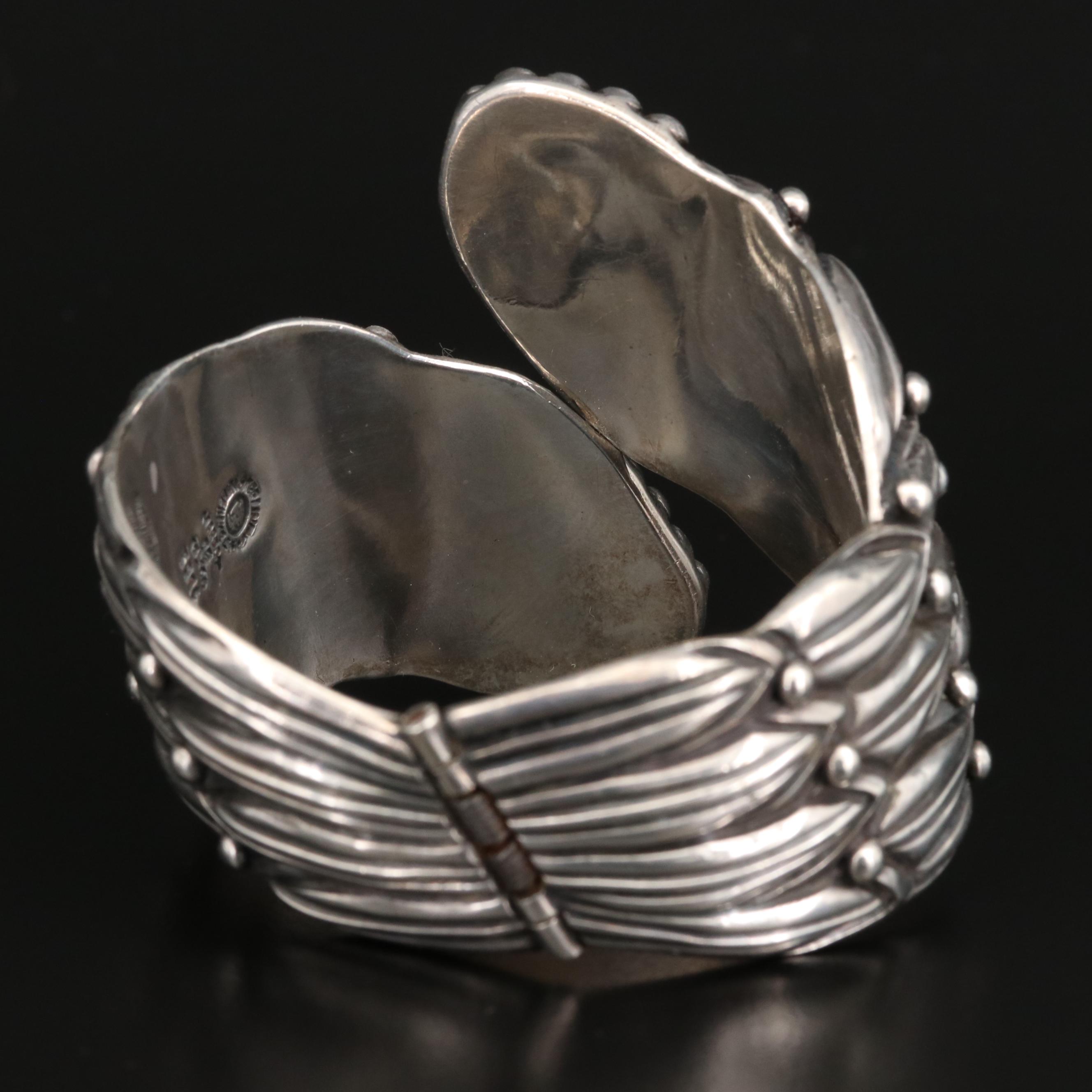 1950s Margot de Taxco "Cornflower" Clamper and Necklace