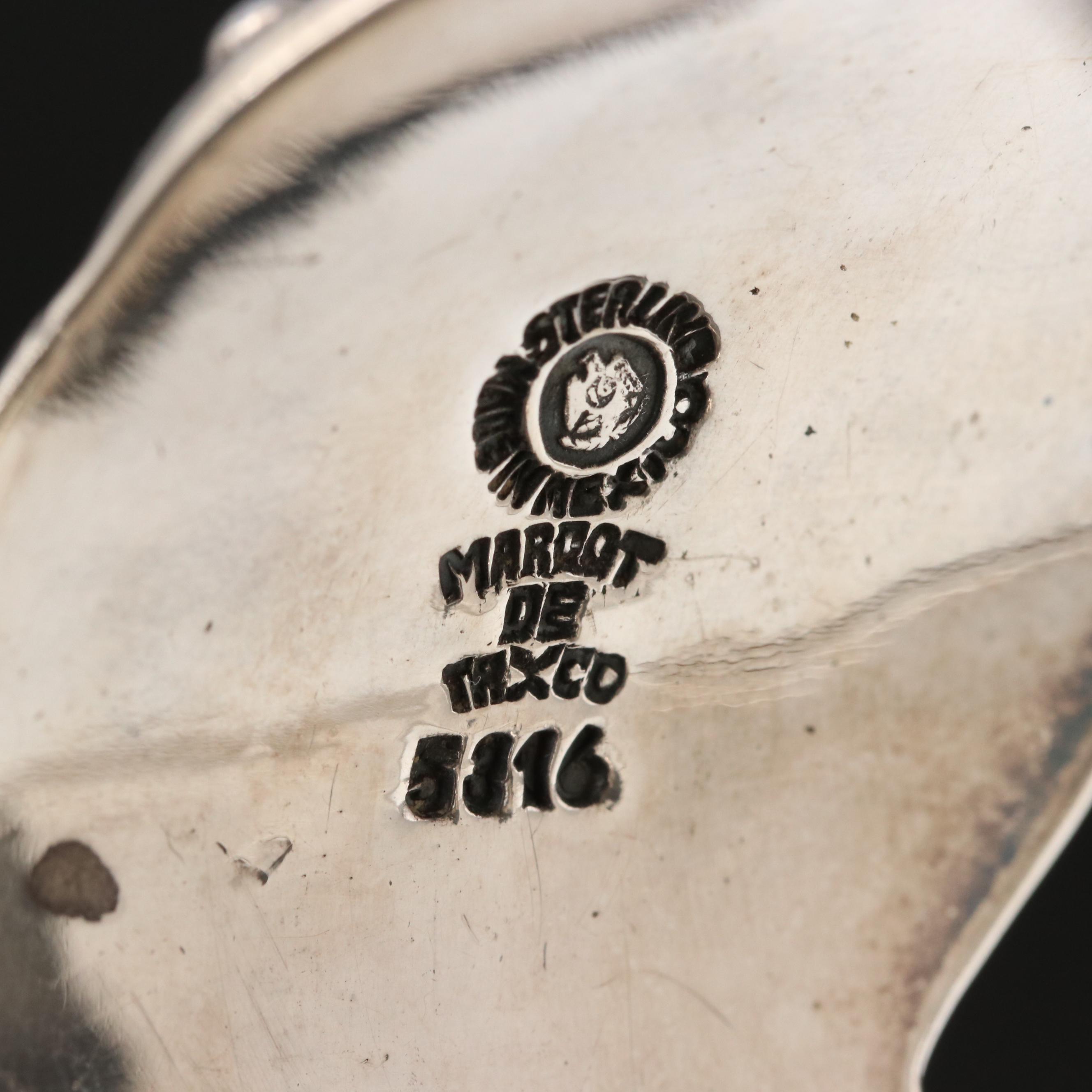 1950s Margot de Taxco "Cornflower" Clamper and Necklace