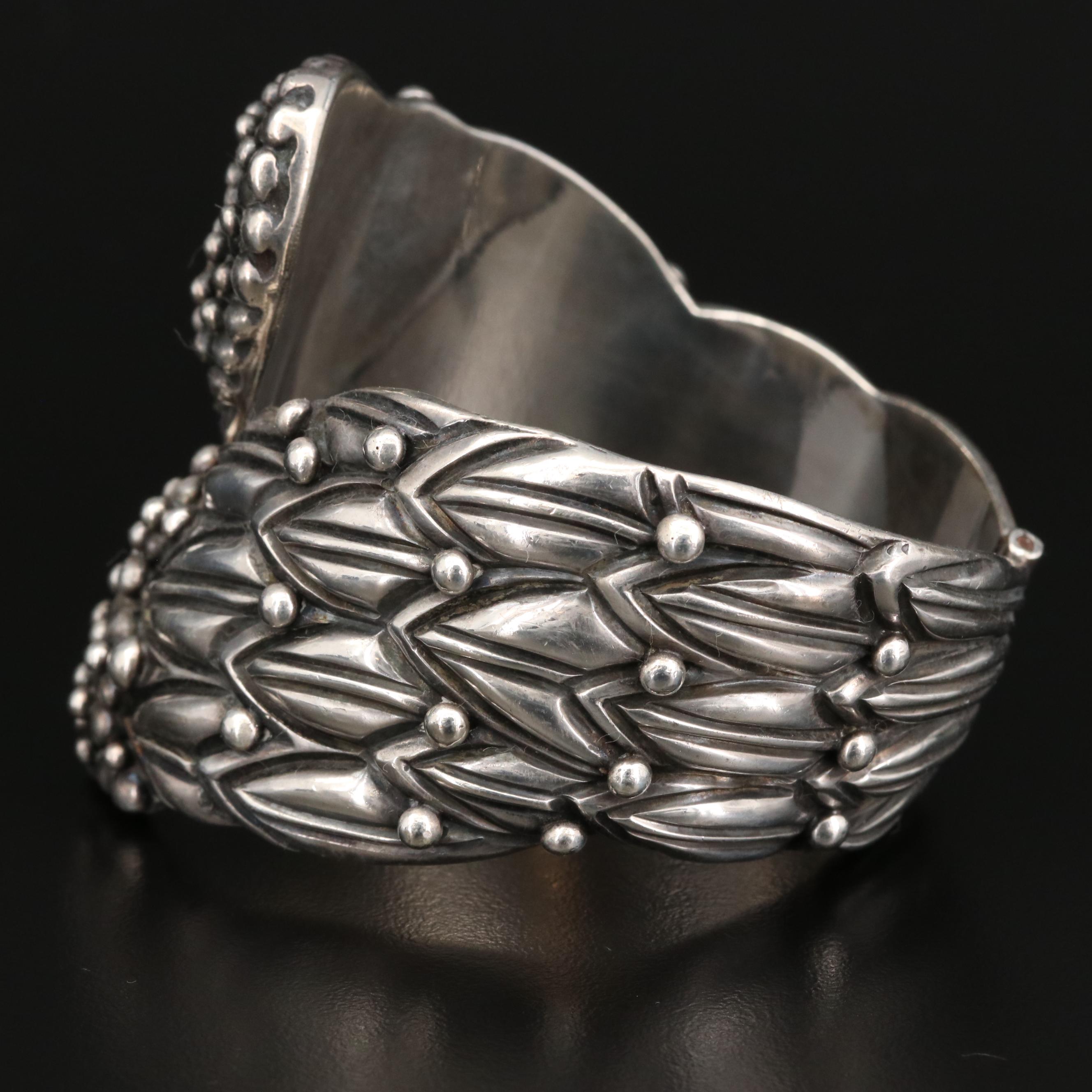 1950s Margot de Taxco "Cornflower" Clamper and Necklace