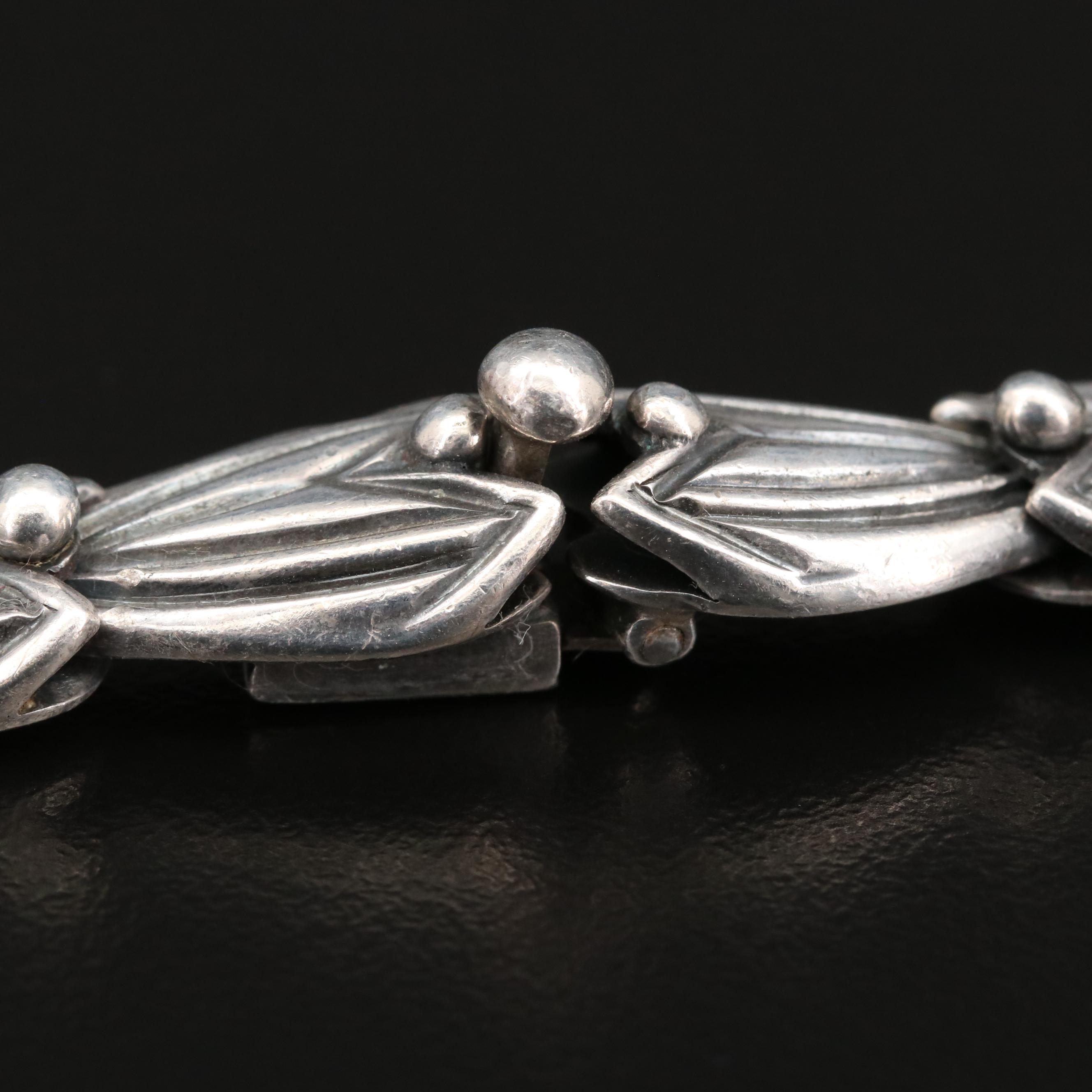 1950s Margot de Taxco "Cornflower" Clamper and Necklace