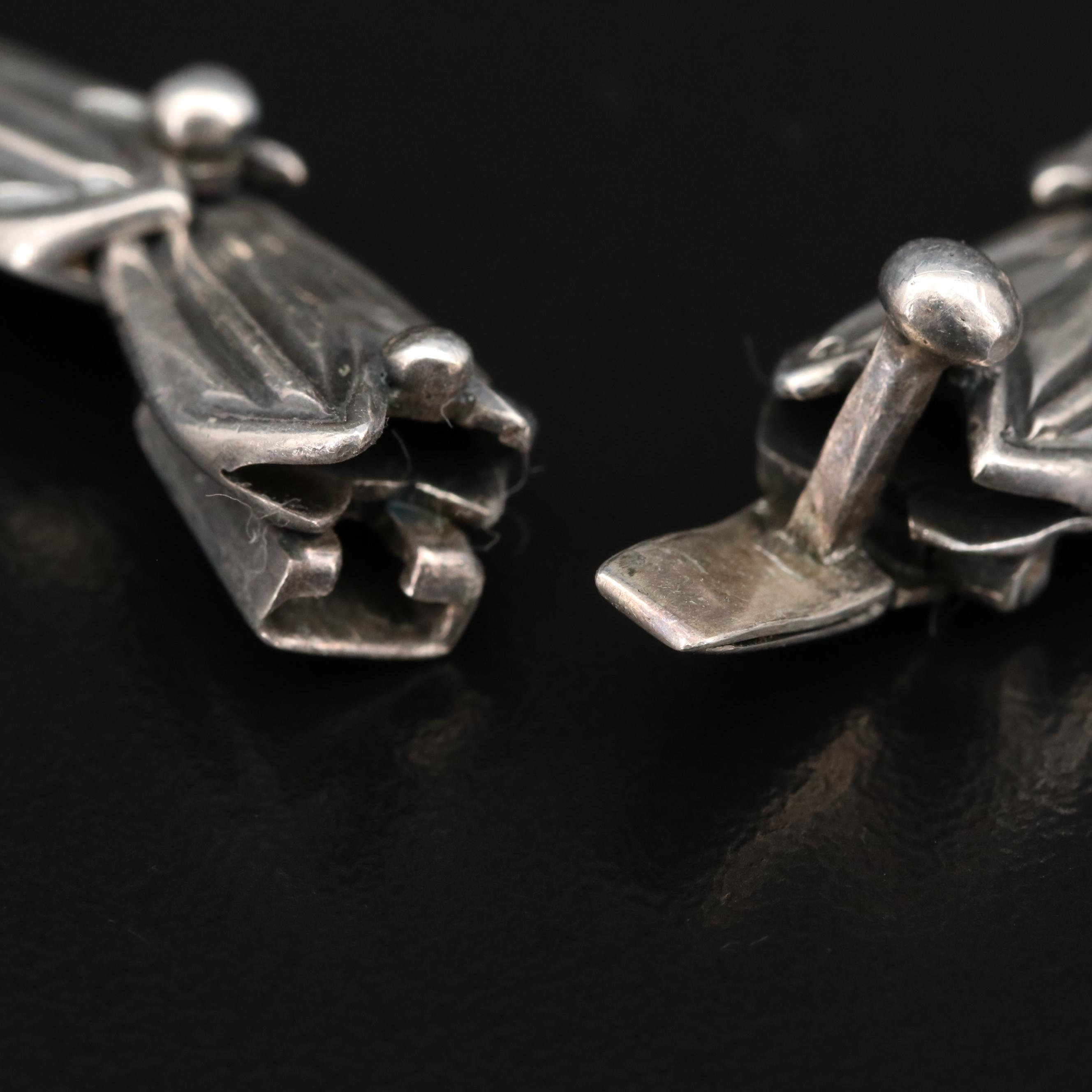 1950s Margot de Taxco "Cornflower" Clamper and Necklace