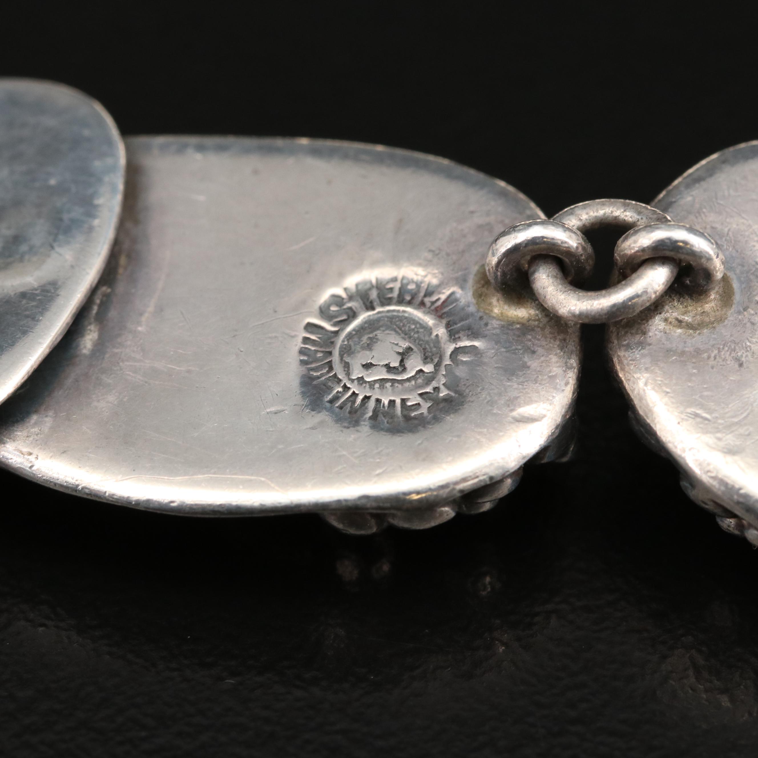 1950s Margot de Taxco "Cornflower" Clamper and Necklace