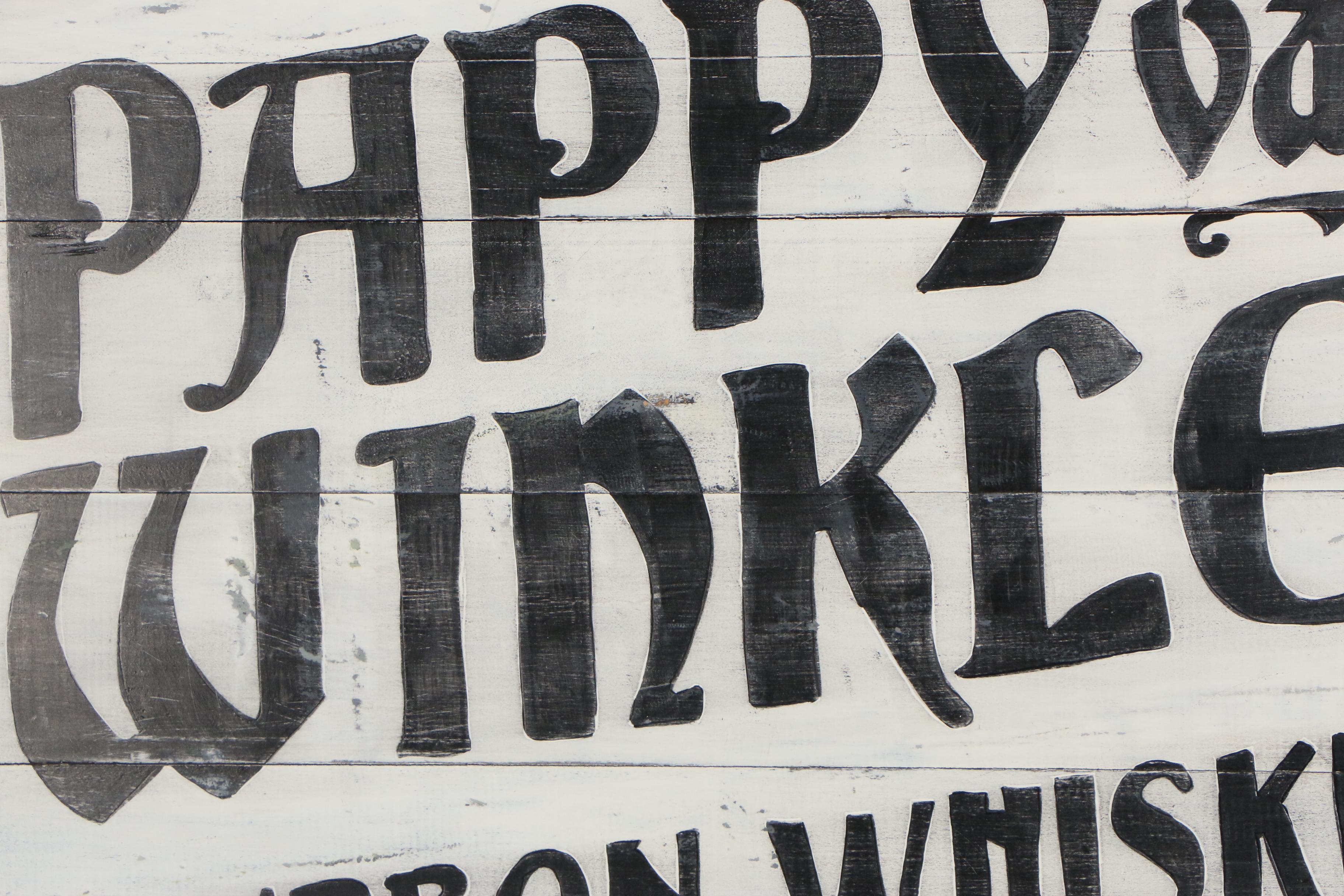 Pappy Van Winkle Kentucky Straight Bourbon Reproduction Advertising Sign, 21st C