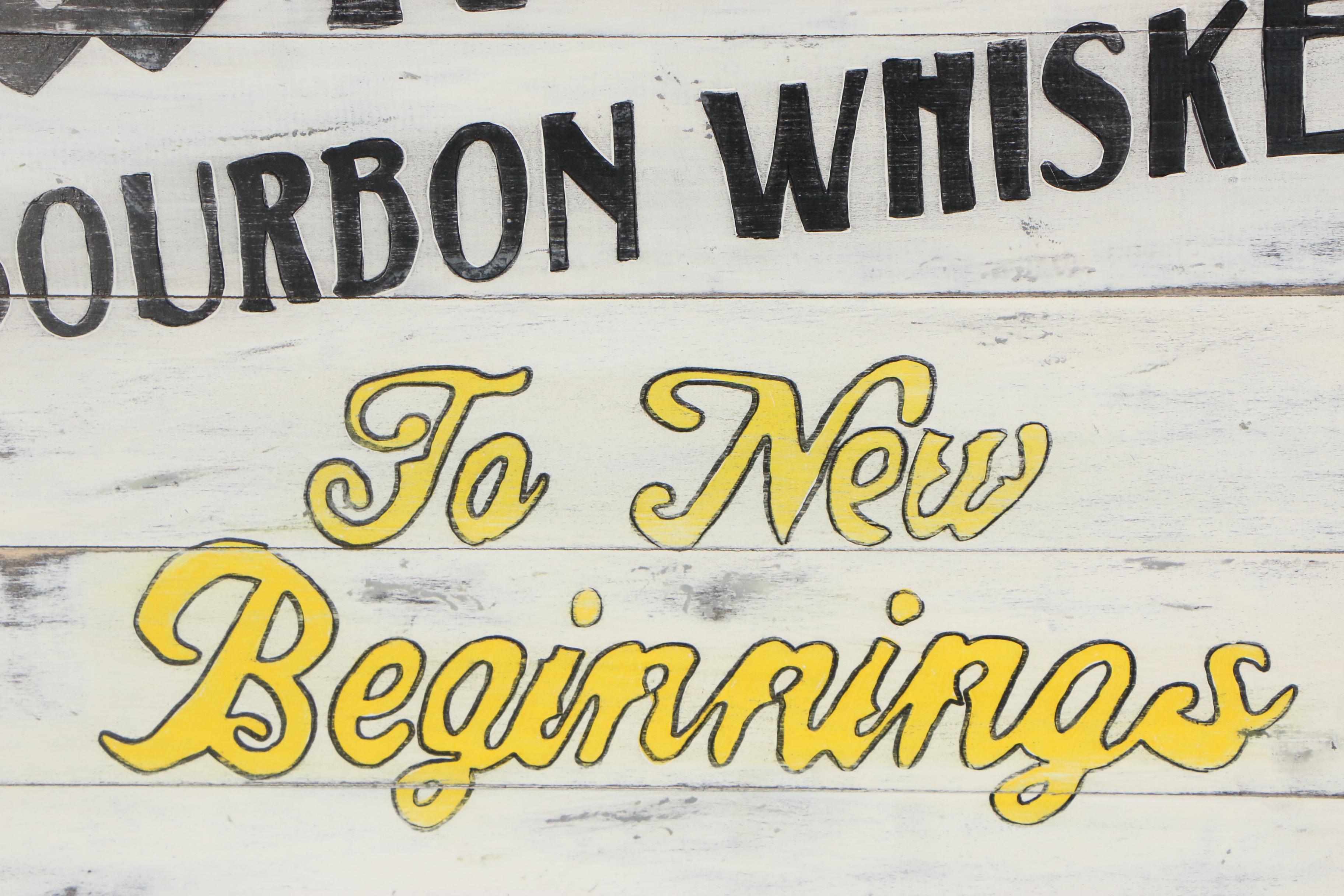 Pappy Van Winkle Kentucky Straight Bourbon Reproduction Advertising Sign, 21st C