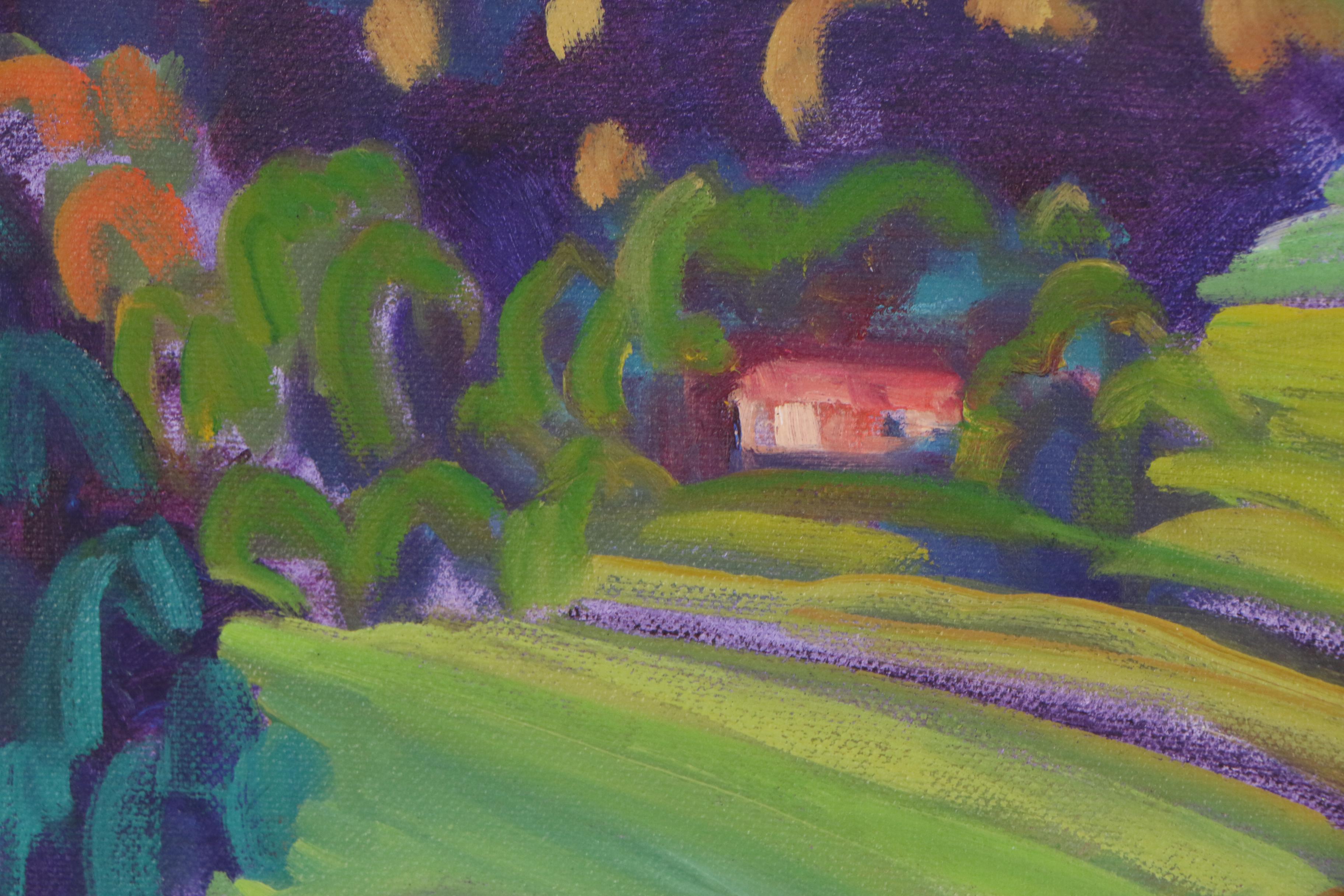 Annie O'Brien Gonzales Oil Painting "Valdez Valley - Blue/Green," 21st Century