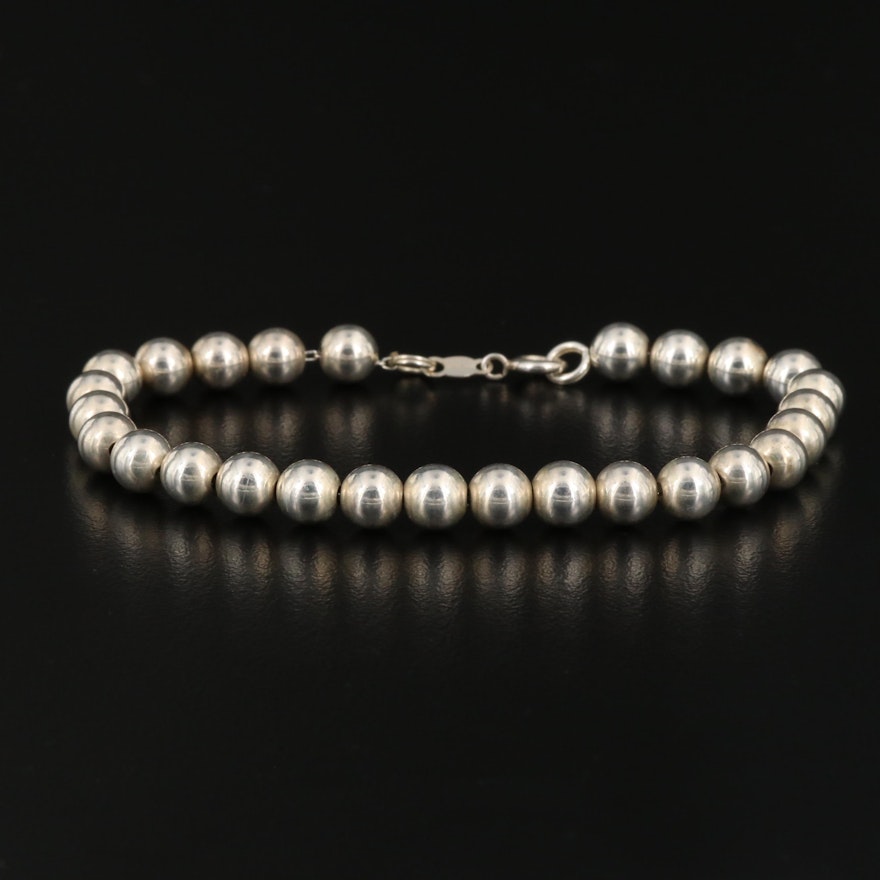 Sterling Silver Beaded Bracelet