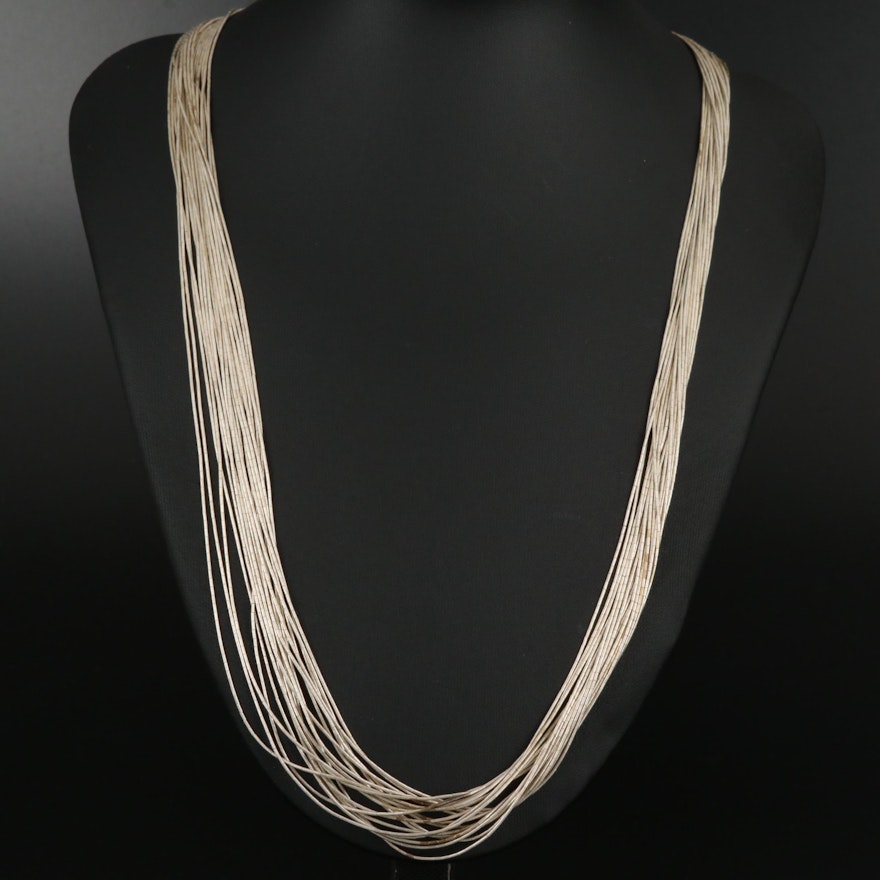 Carolyn Pollack Liquid Silver Multi-Strand Necklace