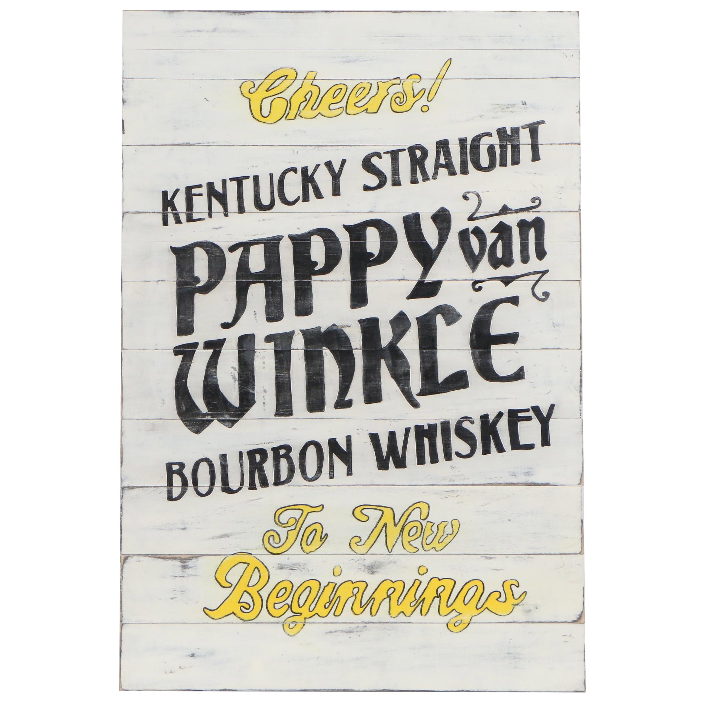 Pappy Van Winkle Kentucky Straight Bourbon Reproduction Advertising Sign, 21st C