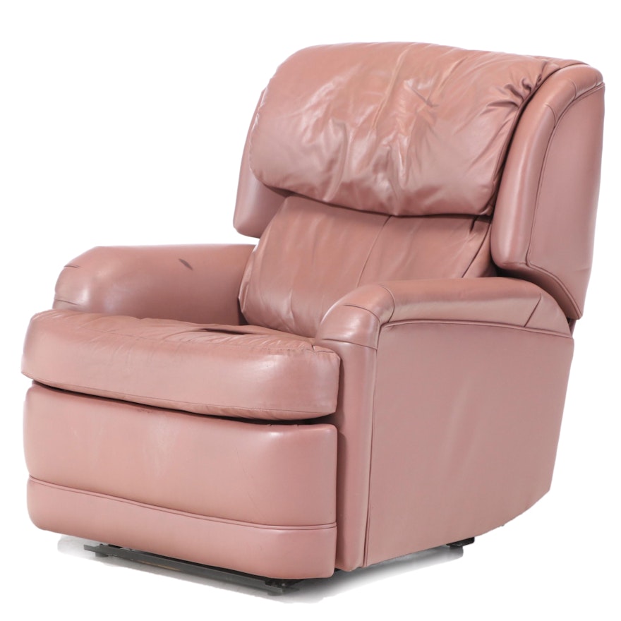 Classic Leather Inc. Reclining Armchair in "Regency Tea Rose" Leather