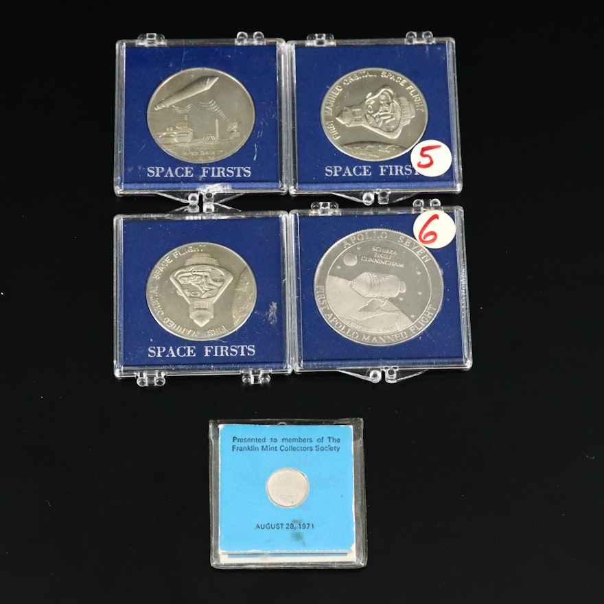 "Space Firsts" Commemorative Rounds, Mid to Late 20th Century