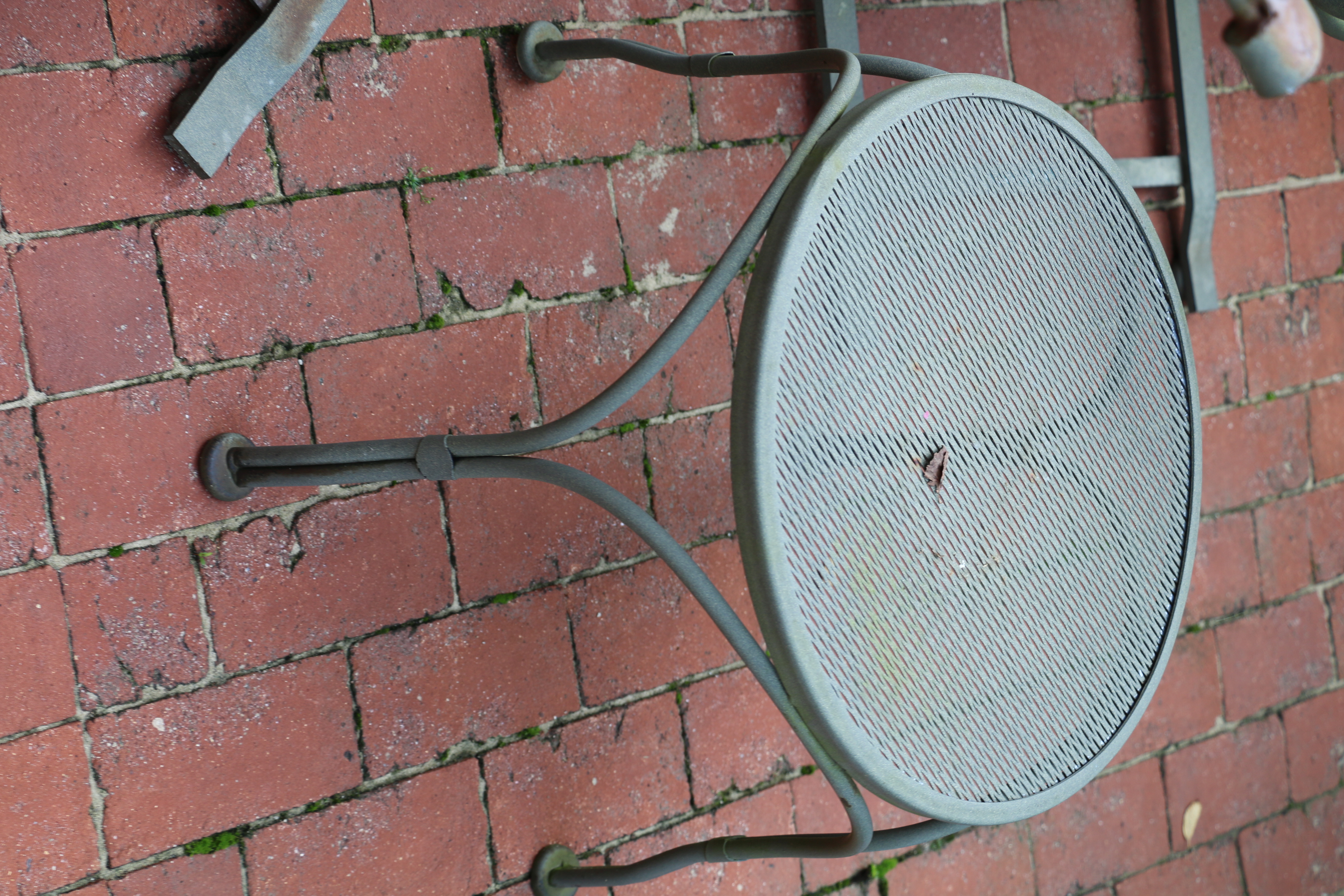 Summer Classics Mesh Metal Patio Table, Umbrella, Chairs and Side Table