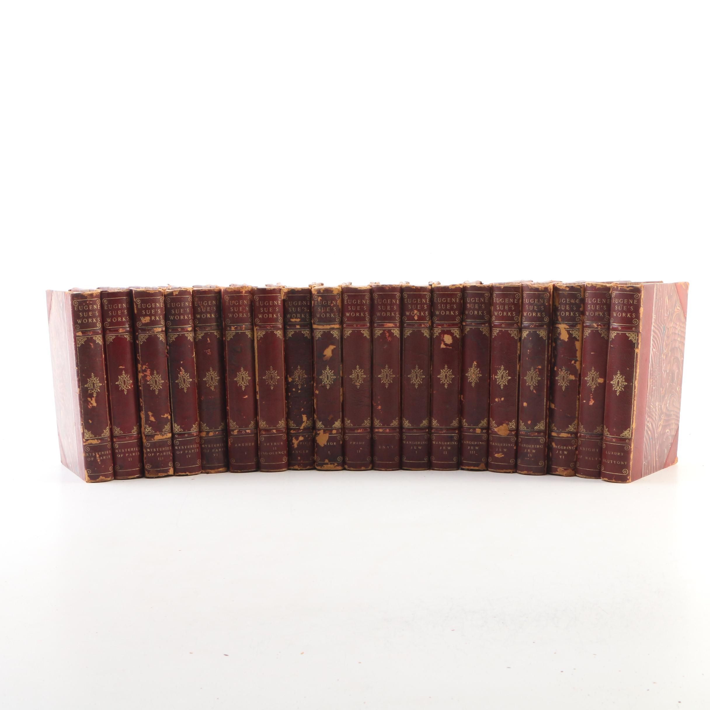 Nineteen Volumes "The Works of Eugene Sue" Illustrated Cabinet Edition, 1900