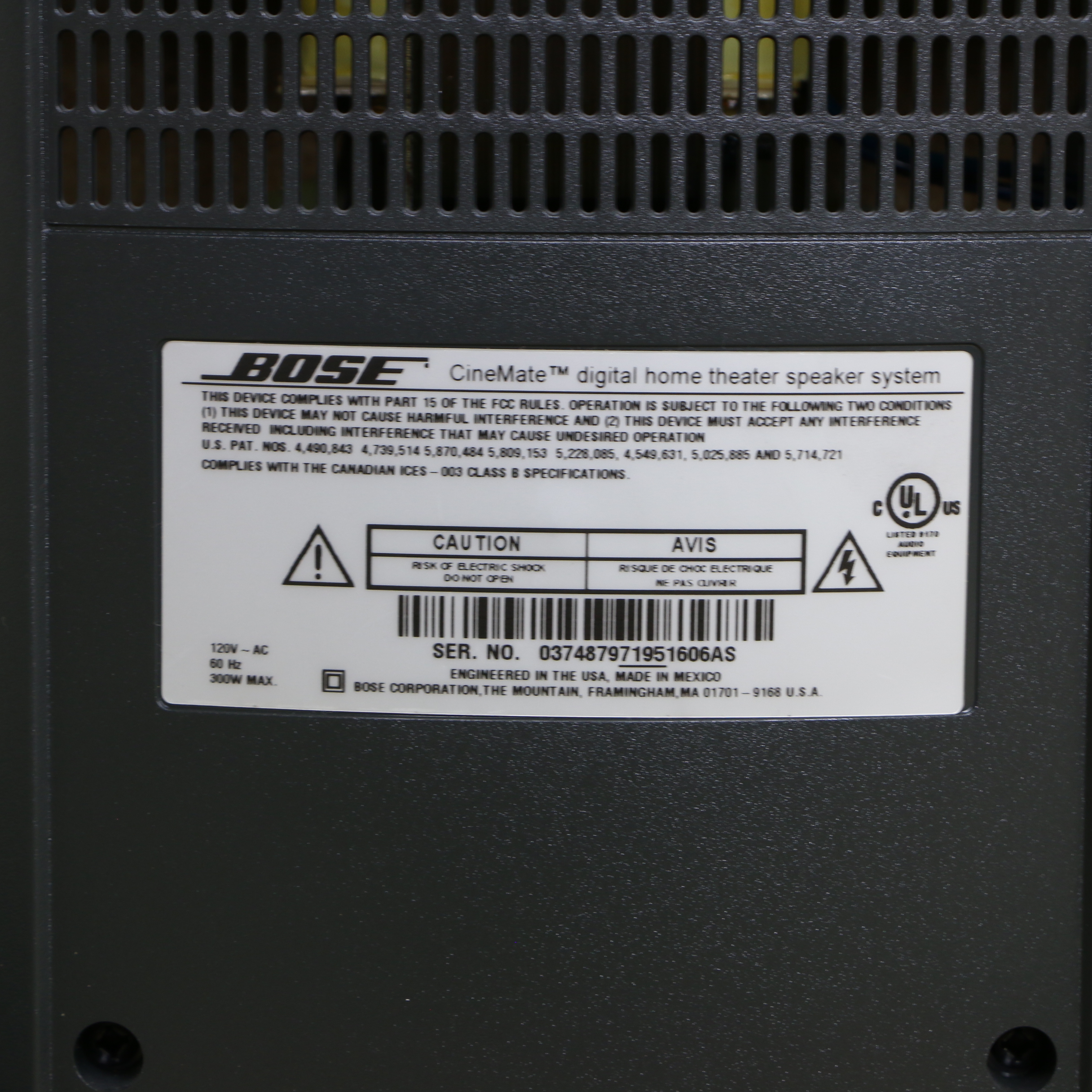 Bose CineMate Digital Home Theater Speaker System with Acoustimass Bass Module