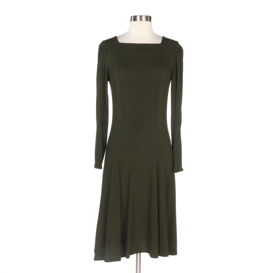 Jean Paul Gaultier Classique Forest Green Knit Dress