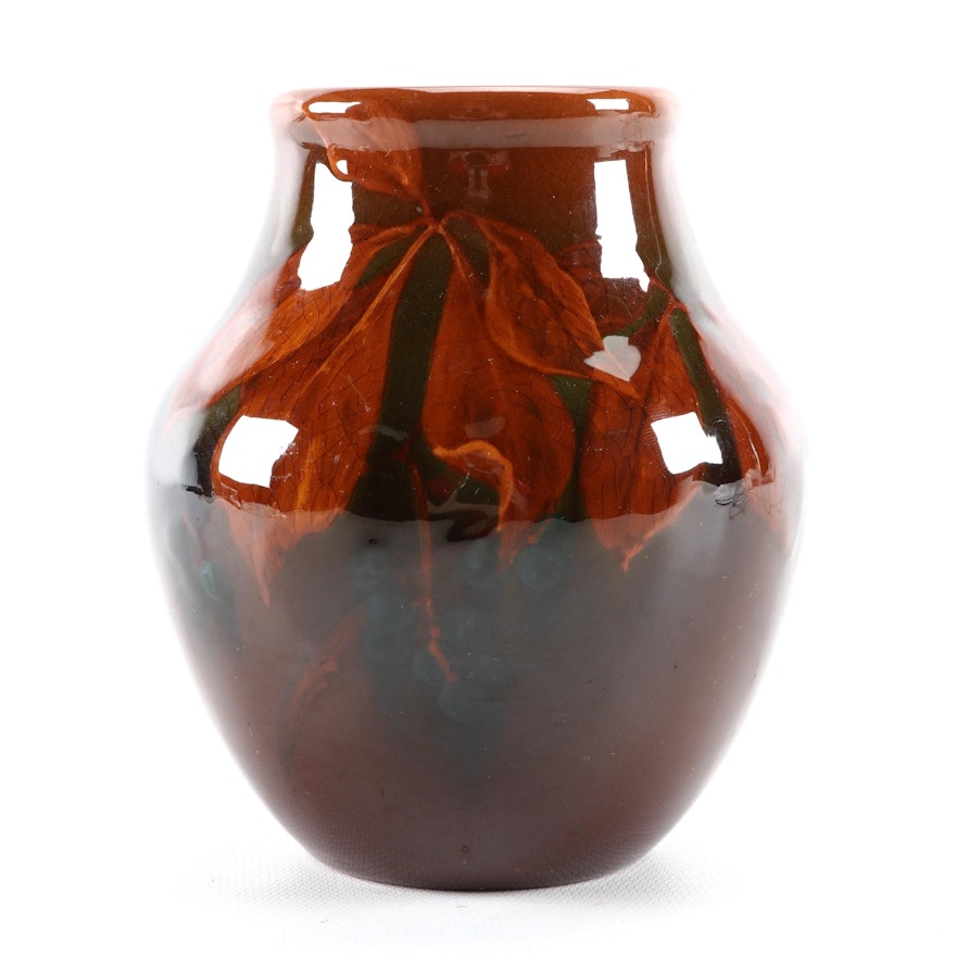 Grace M. Hall Rookwood Pottery Standard Glaze Botanical Vase, 1903