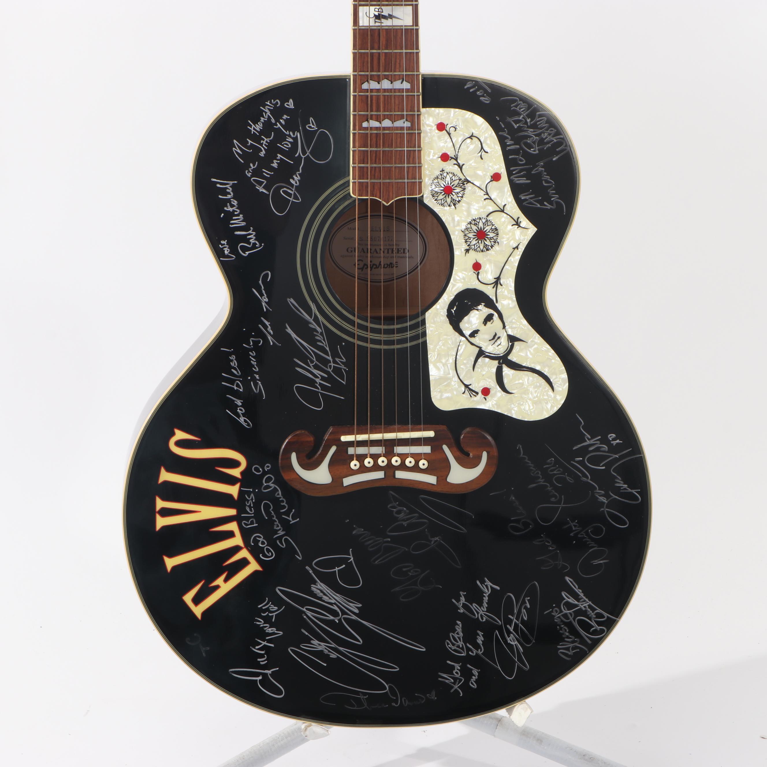 Epiphone Elvis Presley Limited Signed (Famous Impersonators) Guitar