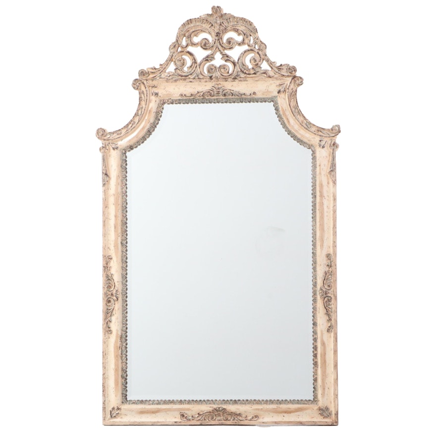Uttermost Baroque Style Painted and Molded Composite Wall Mirror