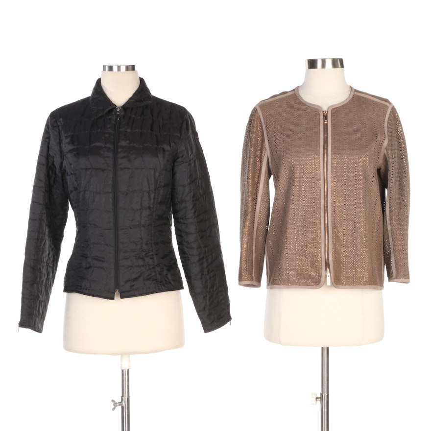 Lafayette 148 and Anne Fontaine Womens Zip Up Jackets