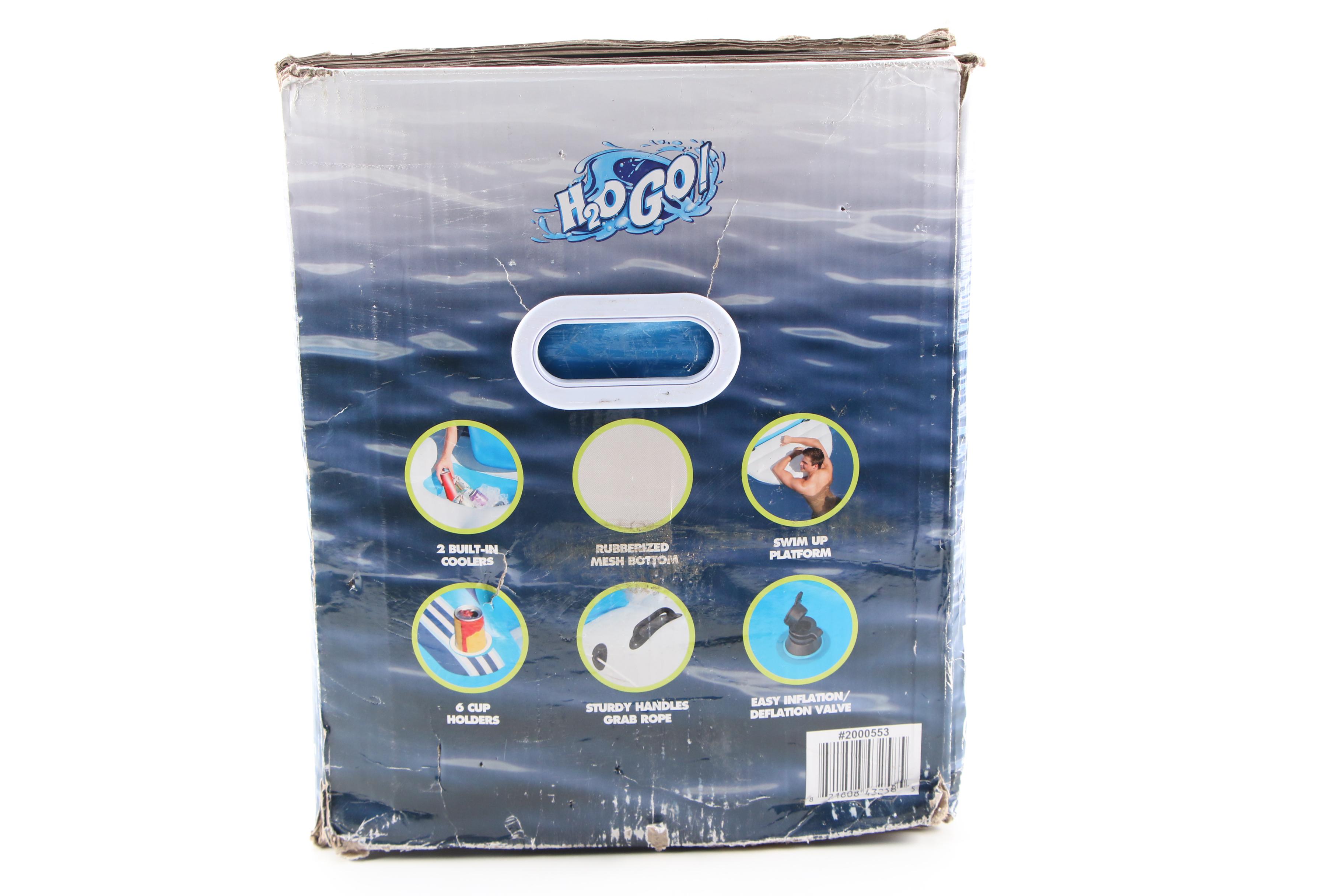 H2O Go! "Bahama Wave Island" Inflatable Pool Float in Original Packaging