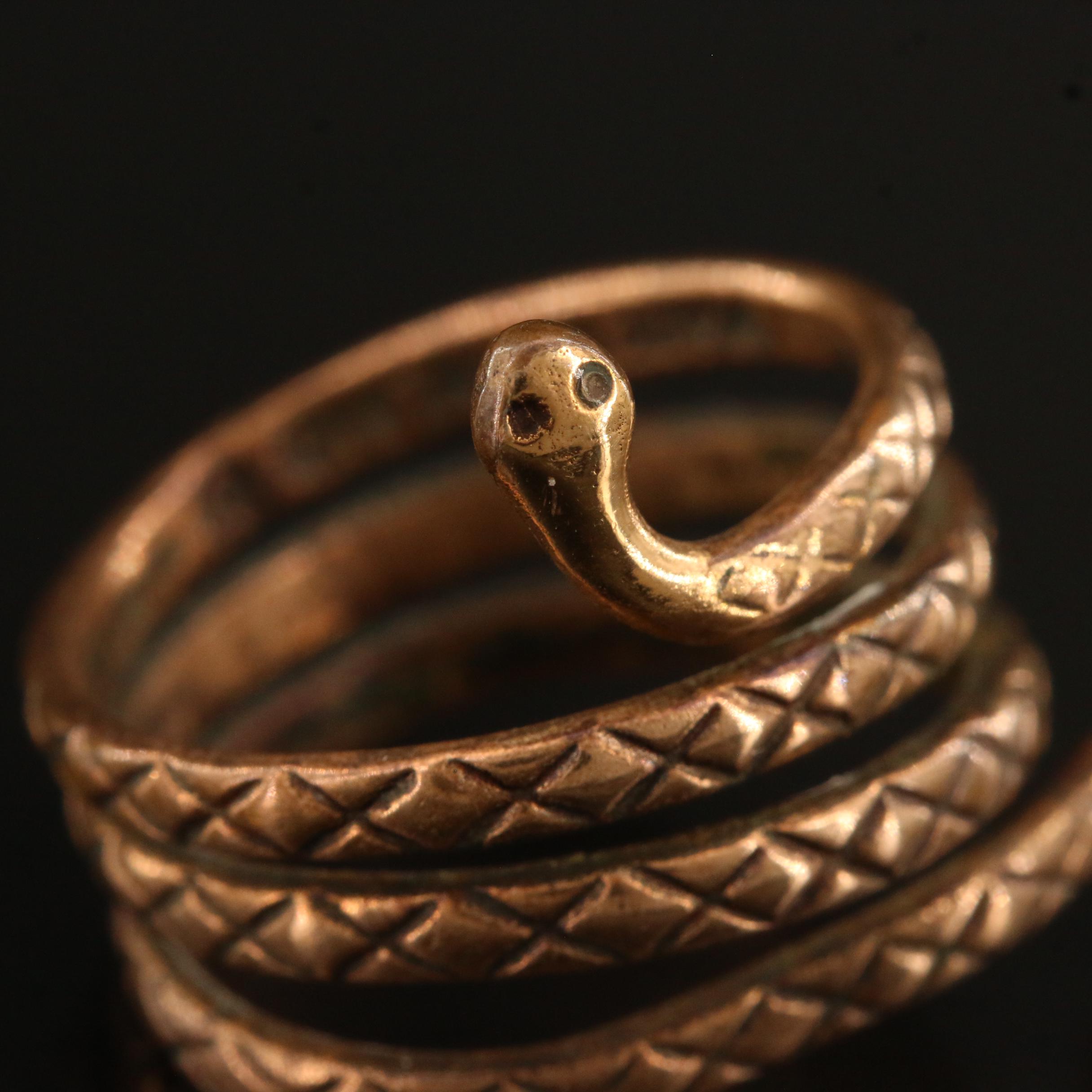 Vintage David Andersen Sterling Silver "Saga" Ring with Finnish Snake Ring