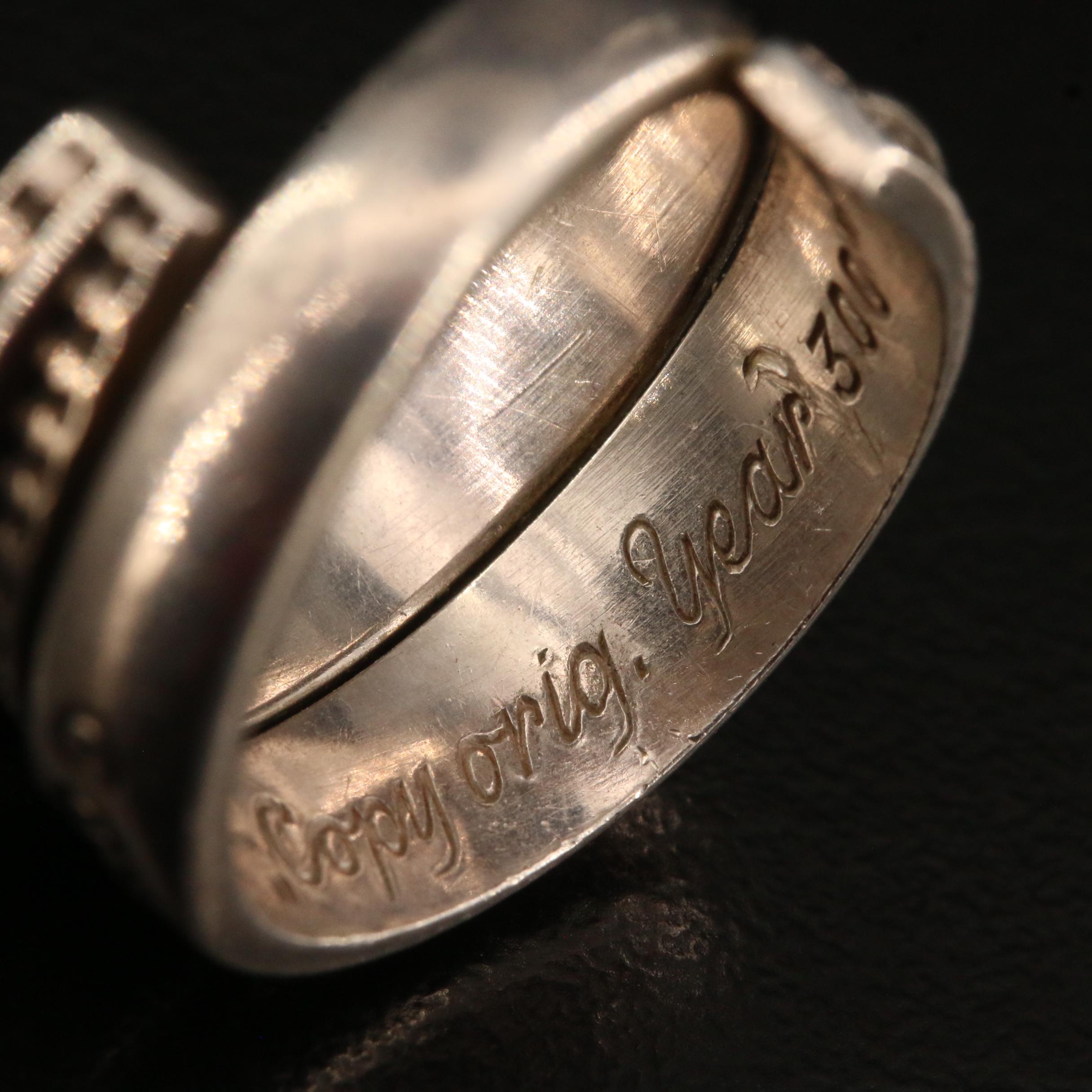 Vintage David Andersen Sterling Silver "Saga" Ring with Finnish Snake Ring