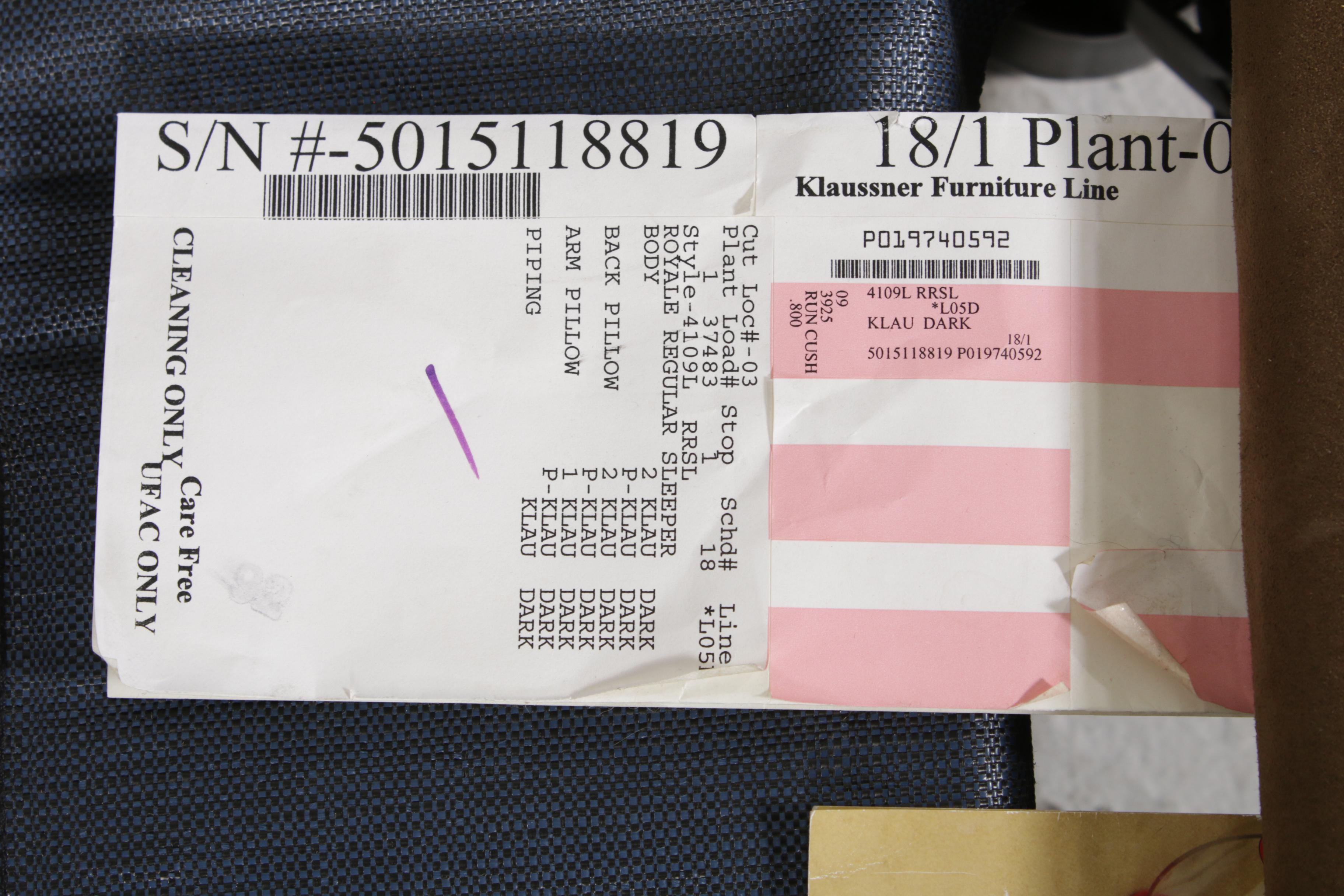 Klaussner Sectional Sofa with Sleeper Section