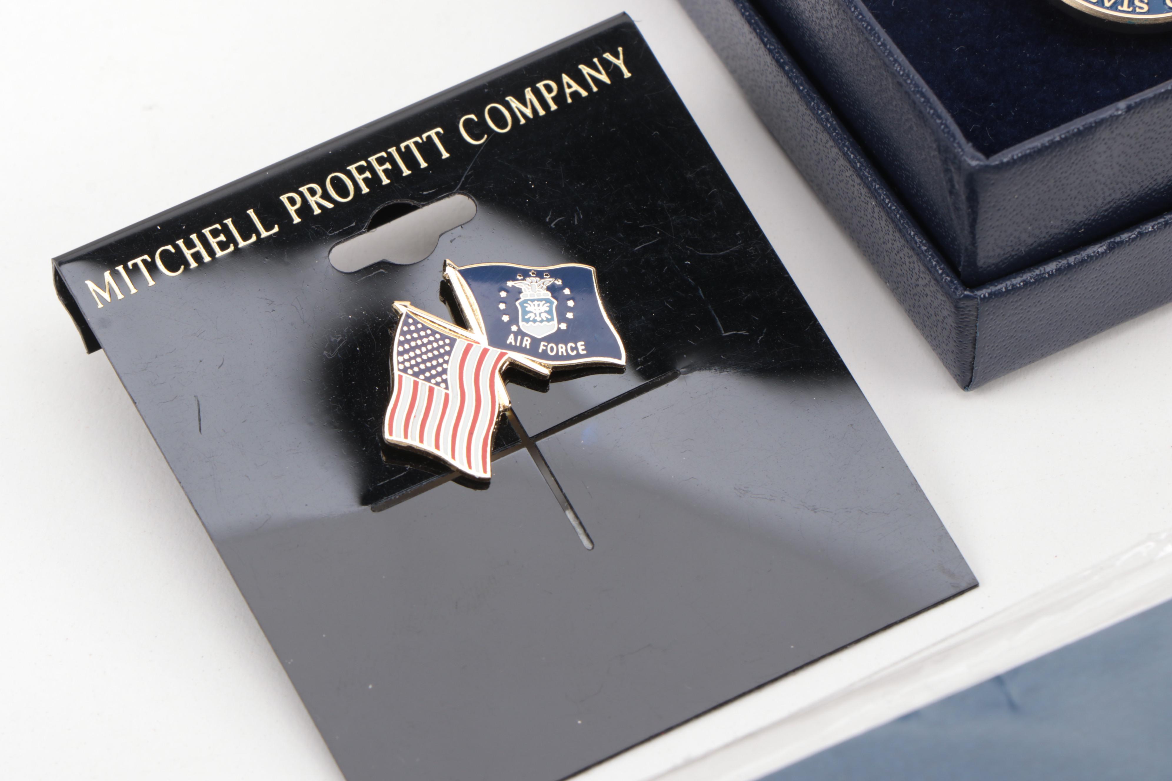 U.S. Presidential and Military Medals, Pins, Tie Bars, Cufflinks, and More