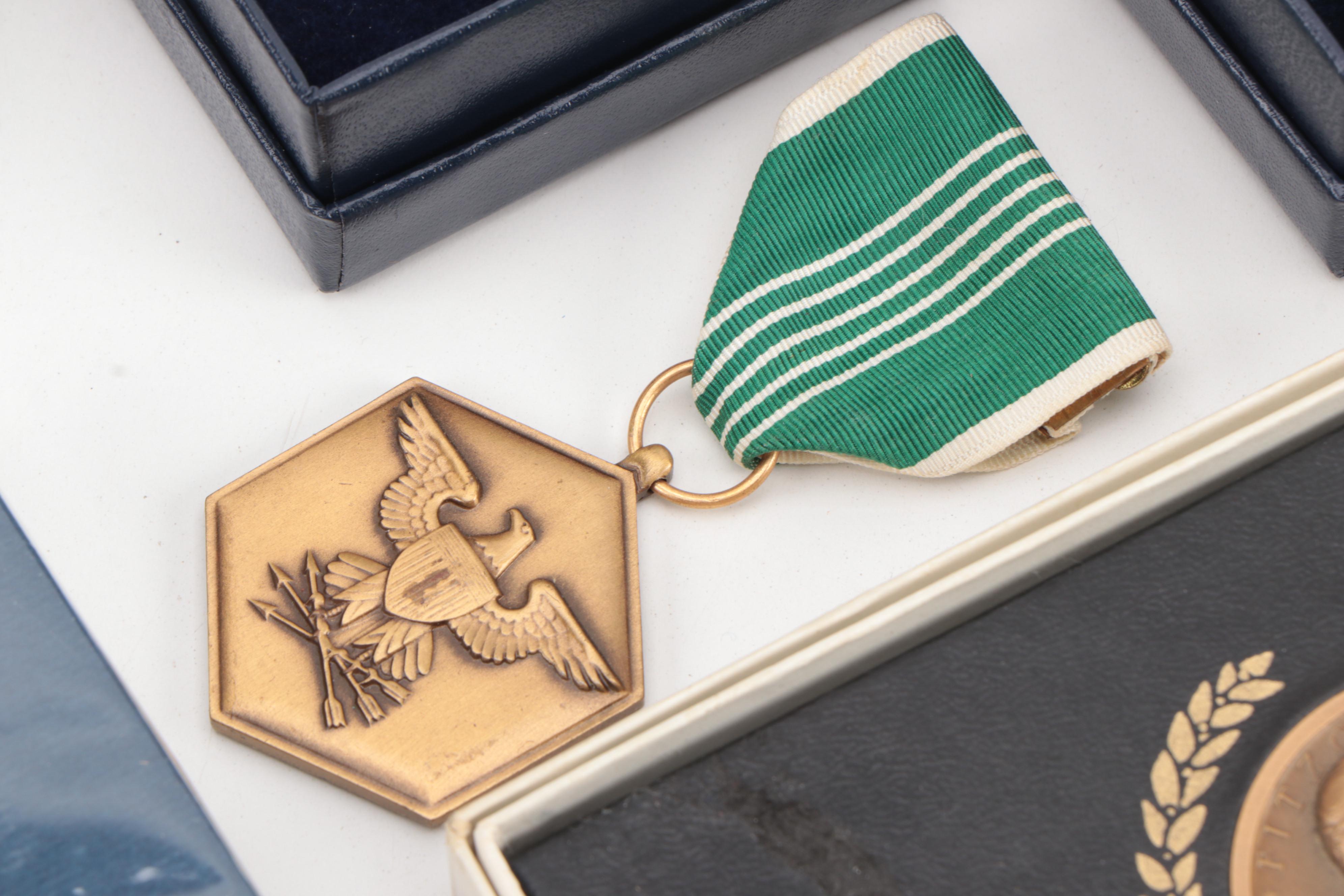 U.S. Presidential and Military Medals, Pins, Tie Bars, Cufflinks, and More