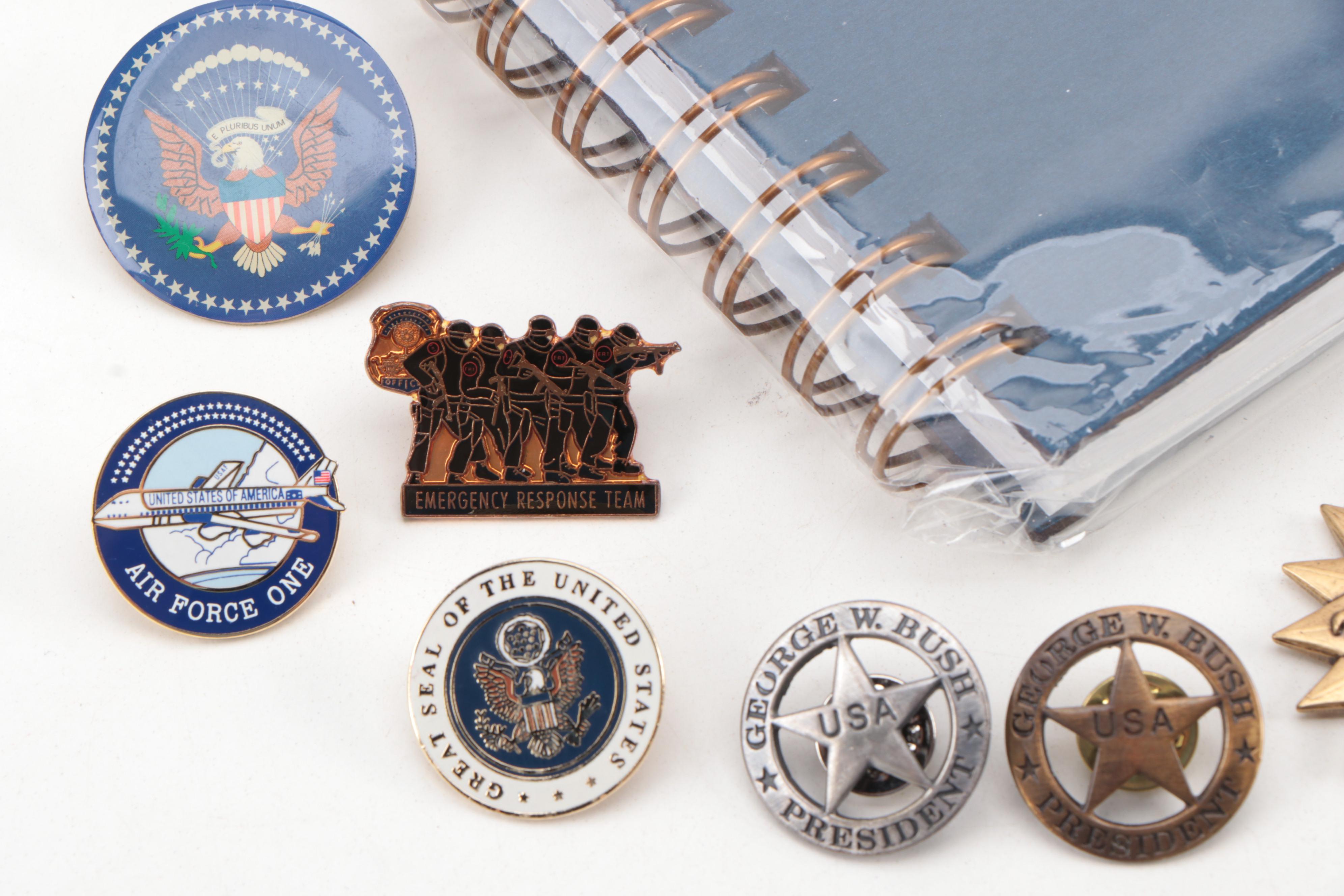 U.S. Presidential and Military Medals, Pins, Tie Bars, Cufflinks, and More