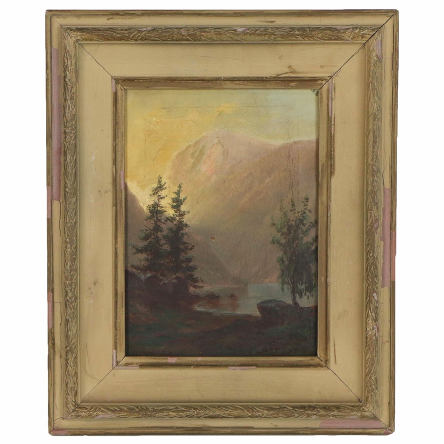 Continental Landscape Oil Painting, Late 19th to Early 20th Century